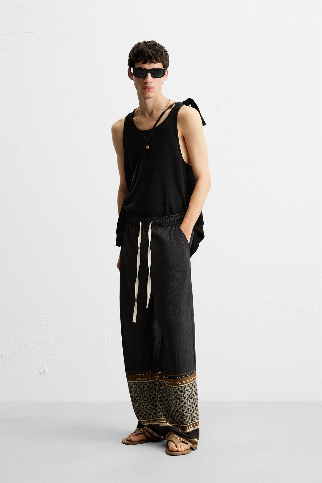 RELAXED FIT COLOUR BLOCK TROUSERS - Zara фото 11