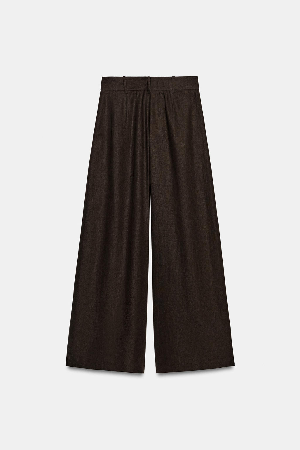 PANTAL?N ANCHO CON LINO / Marr?n - Zara фото 7