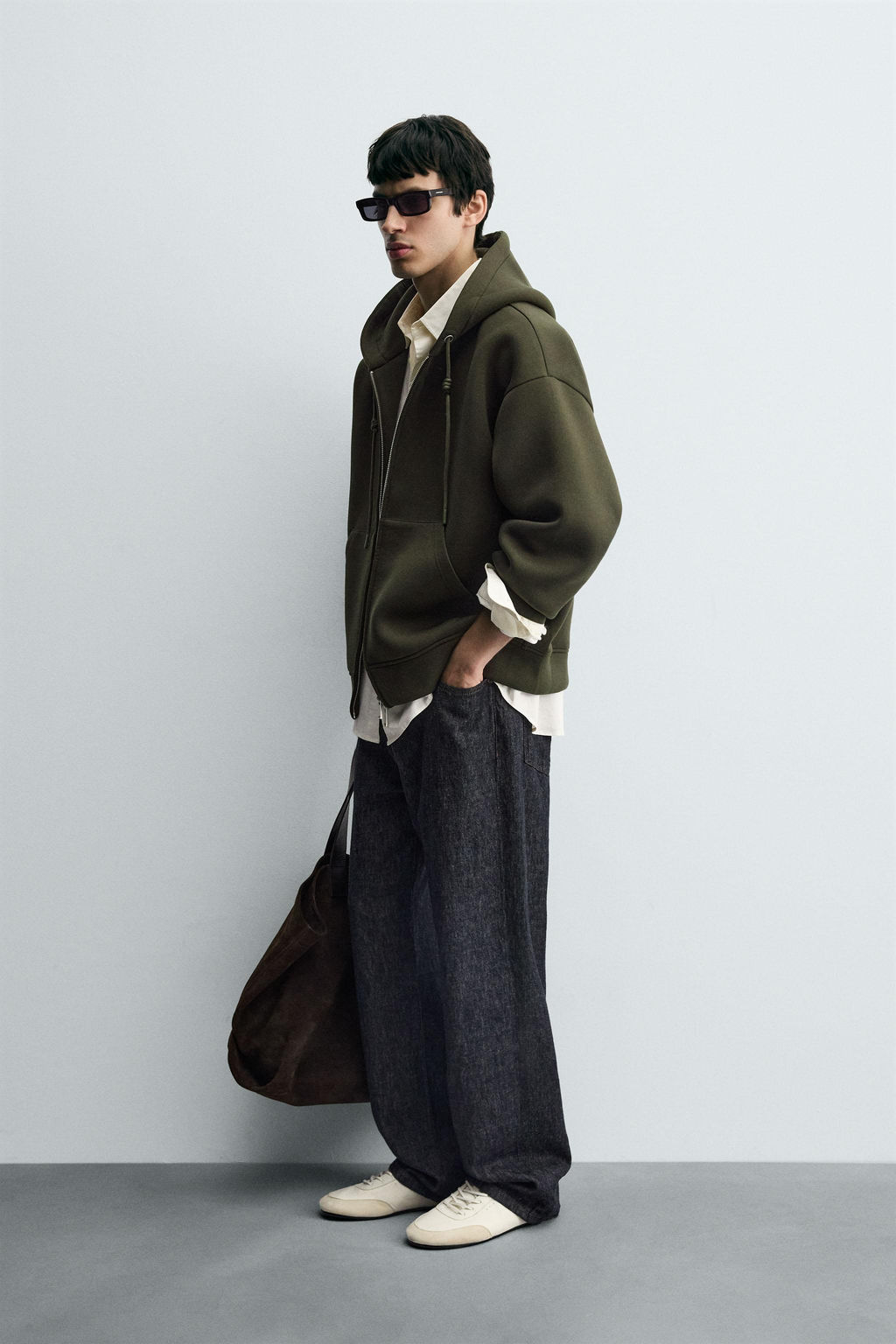NEOPRENE-EFFECT HOODIE - Zara фото 4