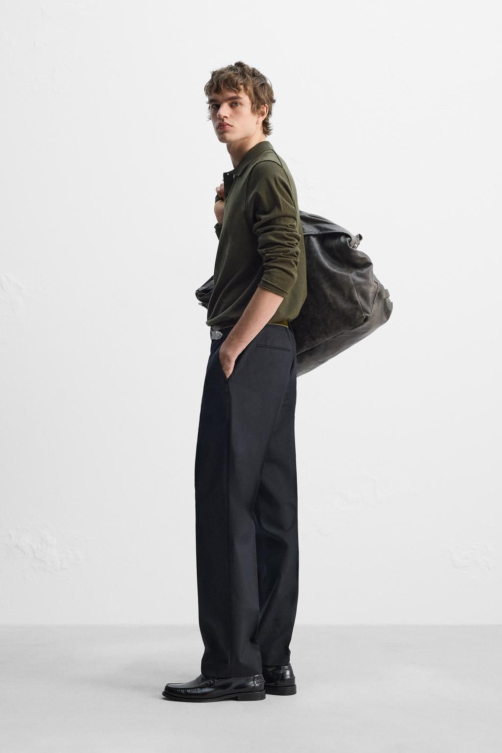 KNIT WOOL-COTTON POLO SHIRT - Zara фото 12