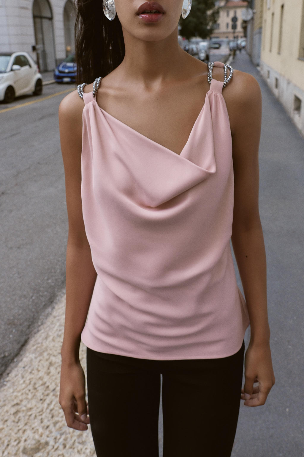 BEADED SATIN TOP - Zara фото 2