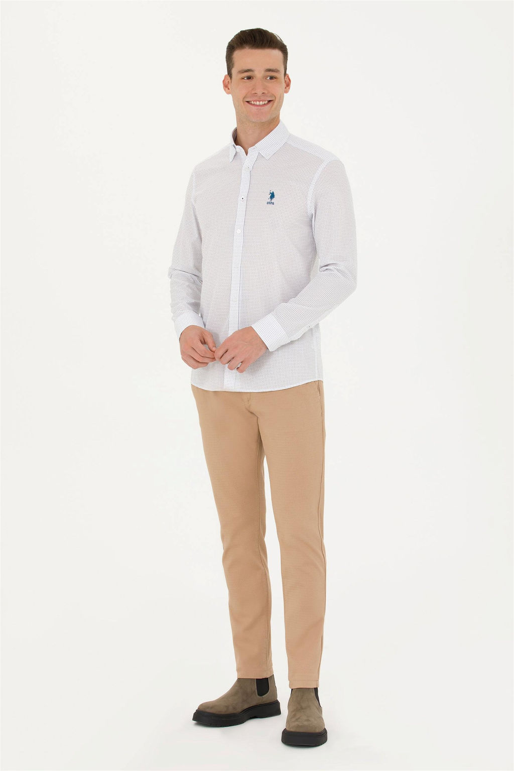 U. S. Polo Assn Мужская рубашка Saks с длинным рукавом - U.s. polo assn фото 4