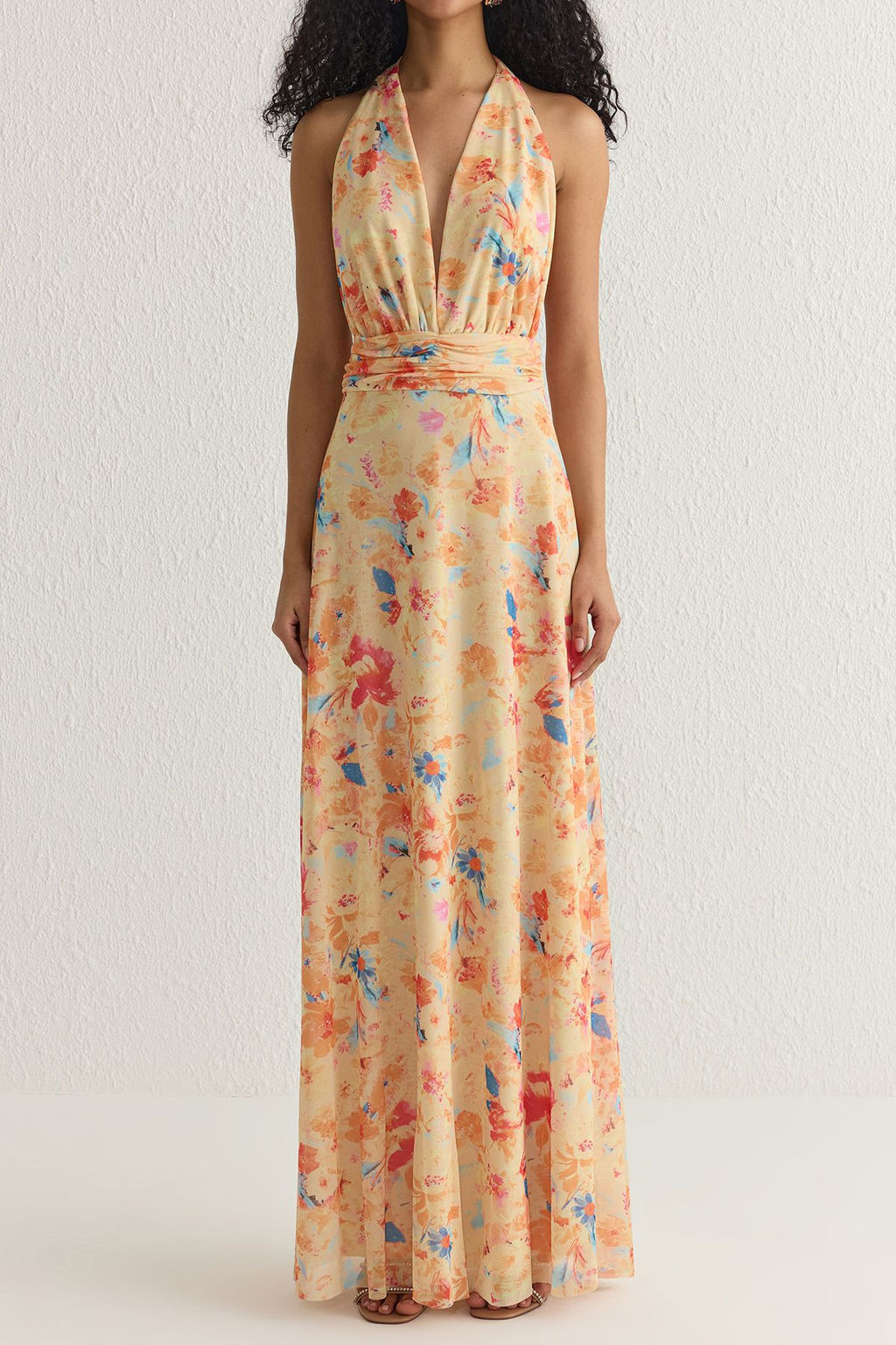 TRENDYOLMILLA Cok Renkli A-Kesim Leopar Desenli Orme Uzun S?k Abiye & Mezuniyet Elbise TPRSS25AE00010 фото 7