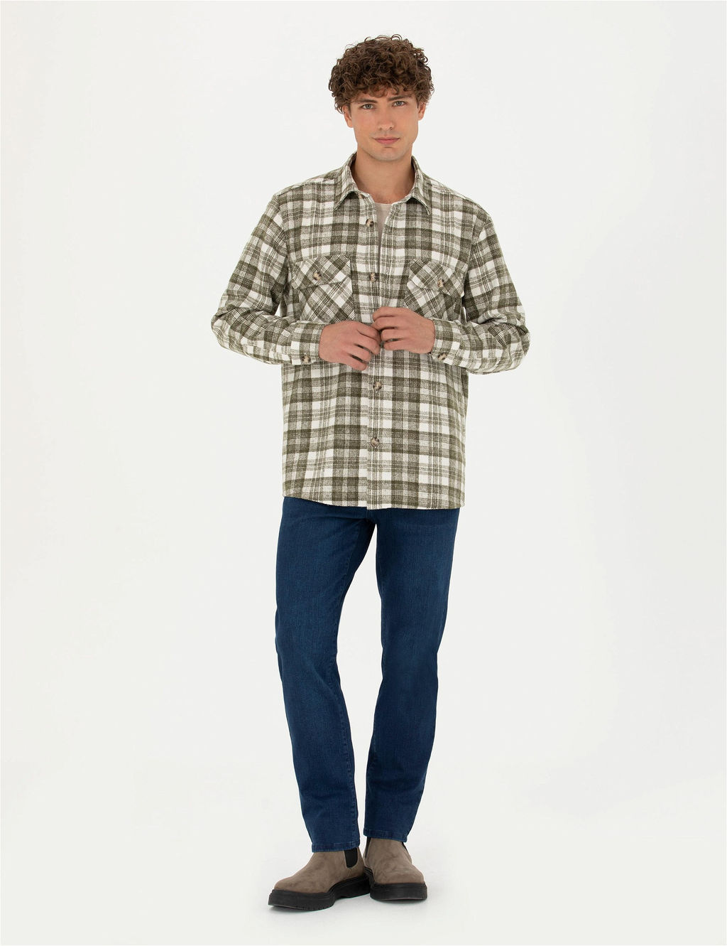 Haki Oduncu Oversize G_mlek - Pierre cardin фото 4