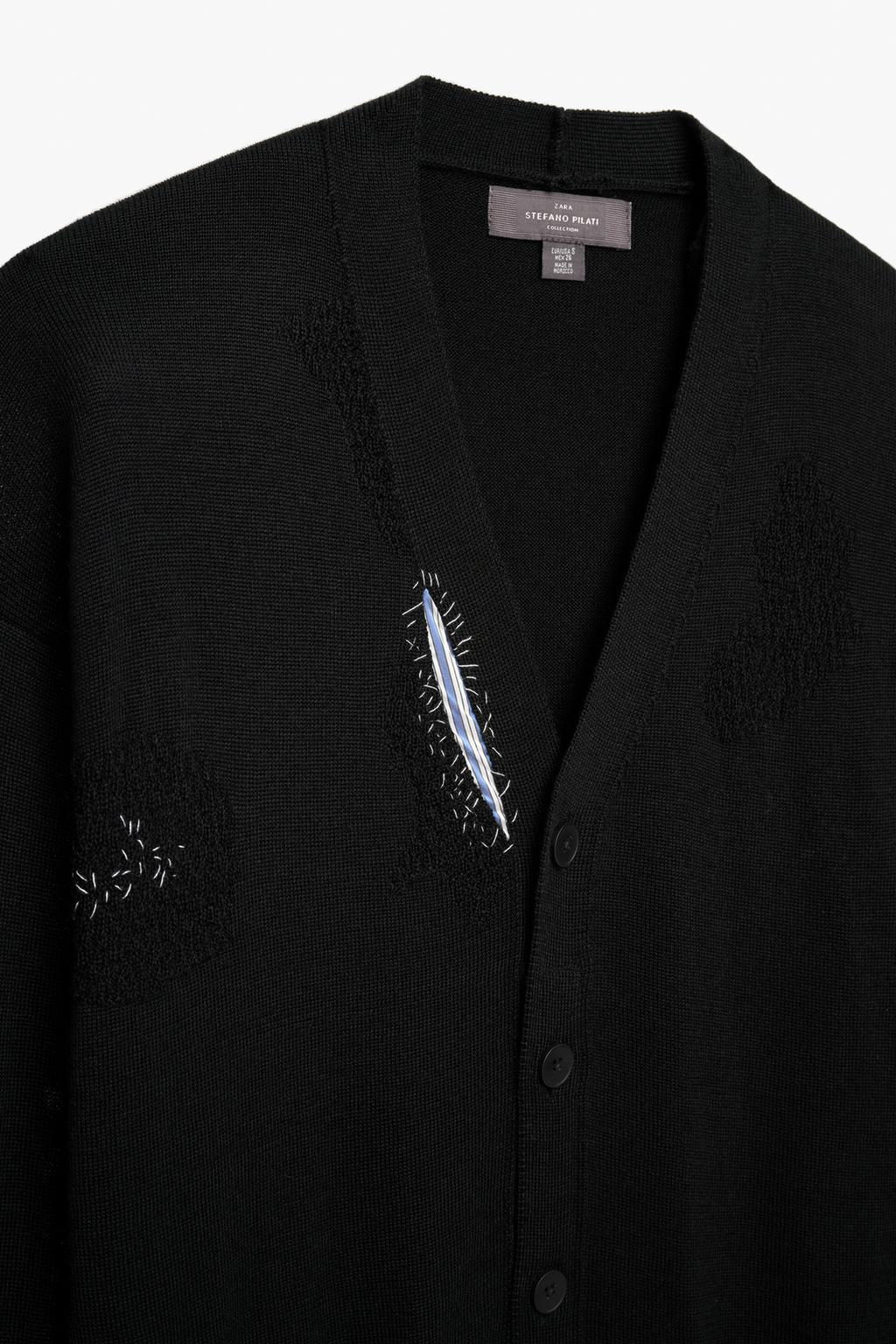 PATCHWORK TOPSTITCH CARDIGAN X STEFANO PILATI - Zara фото 4