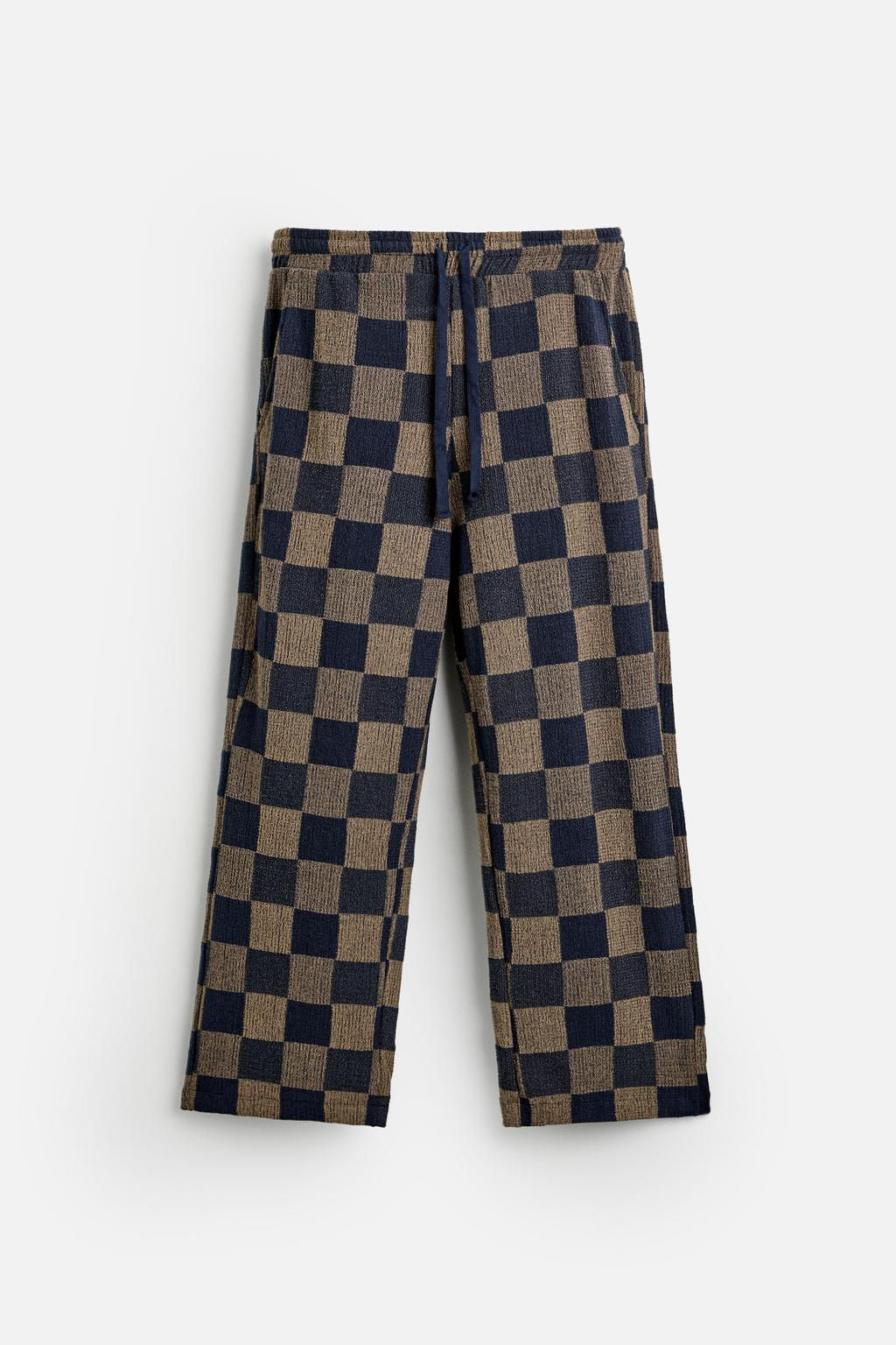 CHECK KNIT TROUSERS - Zara фото 6