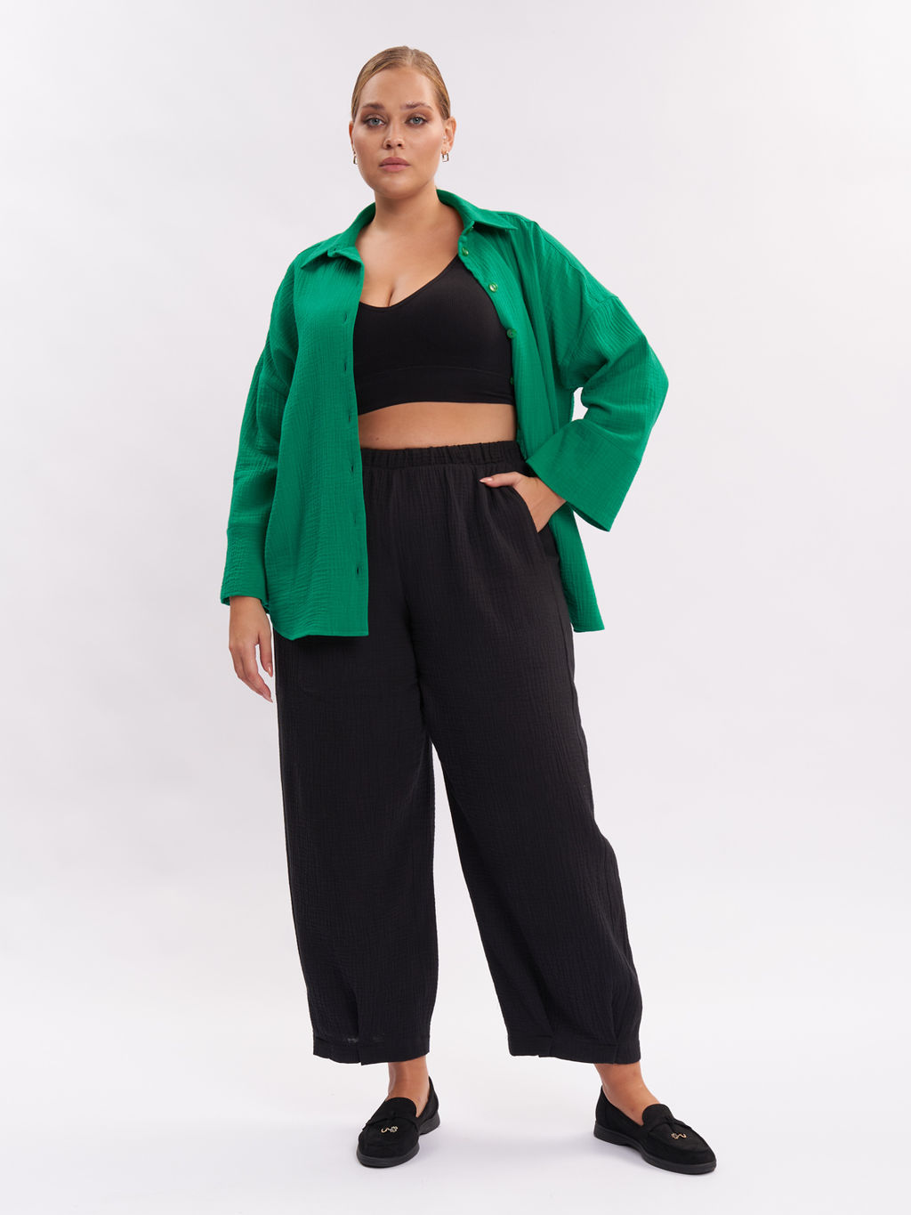 Блузка из муслина BL28501GRN44 - Артесса фото 8