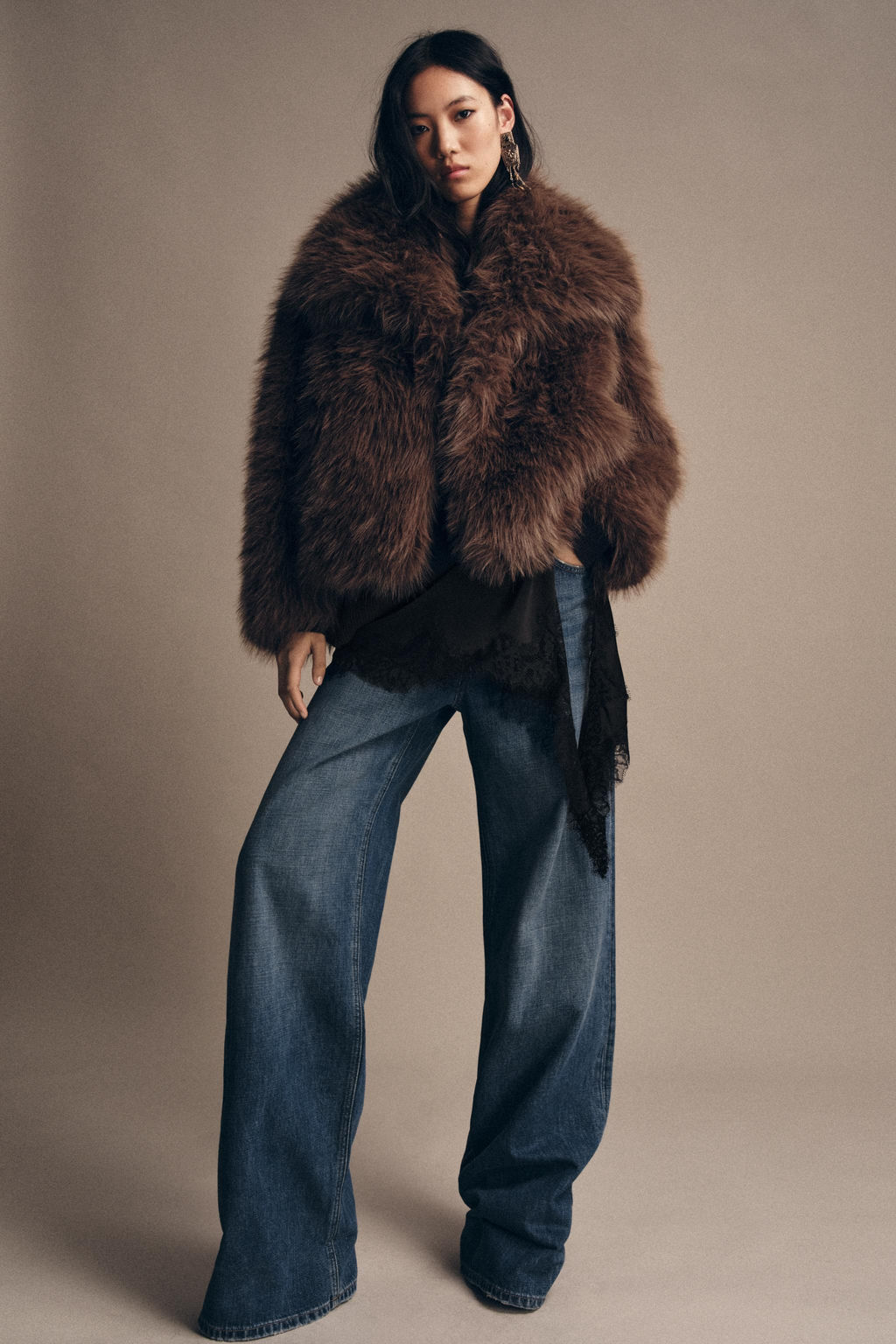 ZW COLLECTION FAUX FUR JACKET - Zara фото 4