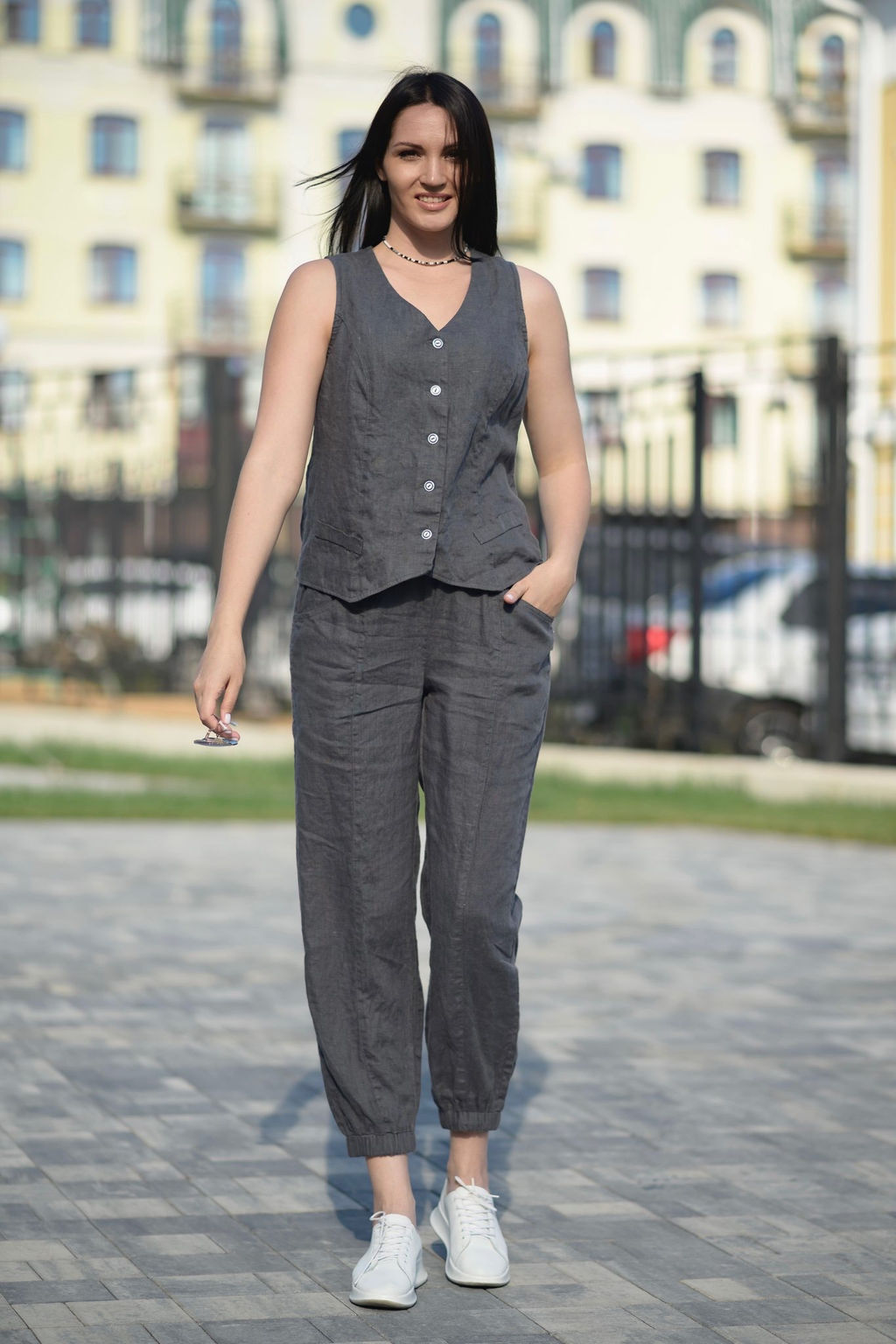 Жилет 100% лен - Новый лен фото 5