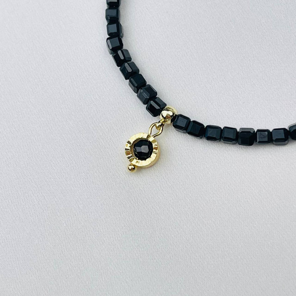 Браслет из черной Шпинели 16,5 см +