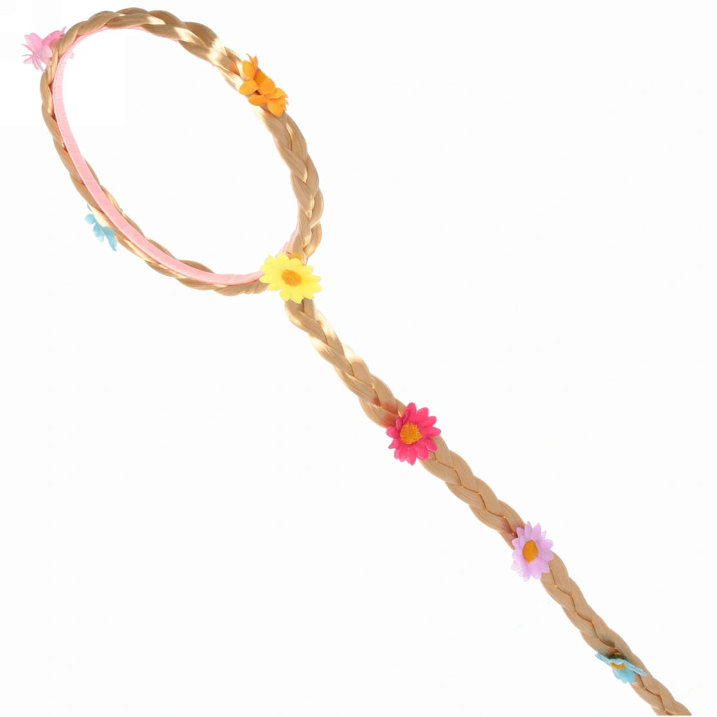 Цена за 2 шт. Ободок карнавальный с косичкой "Цветочный рай"