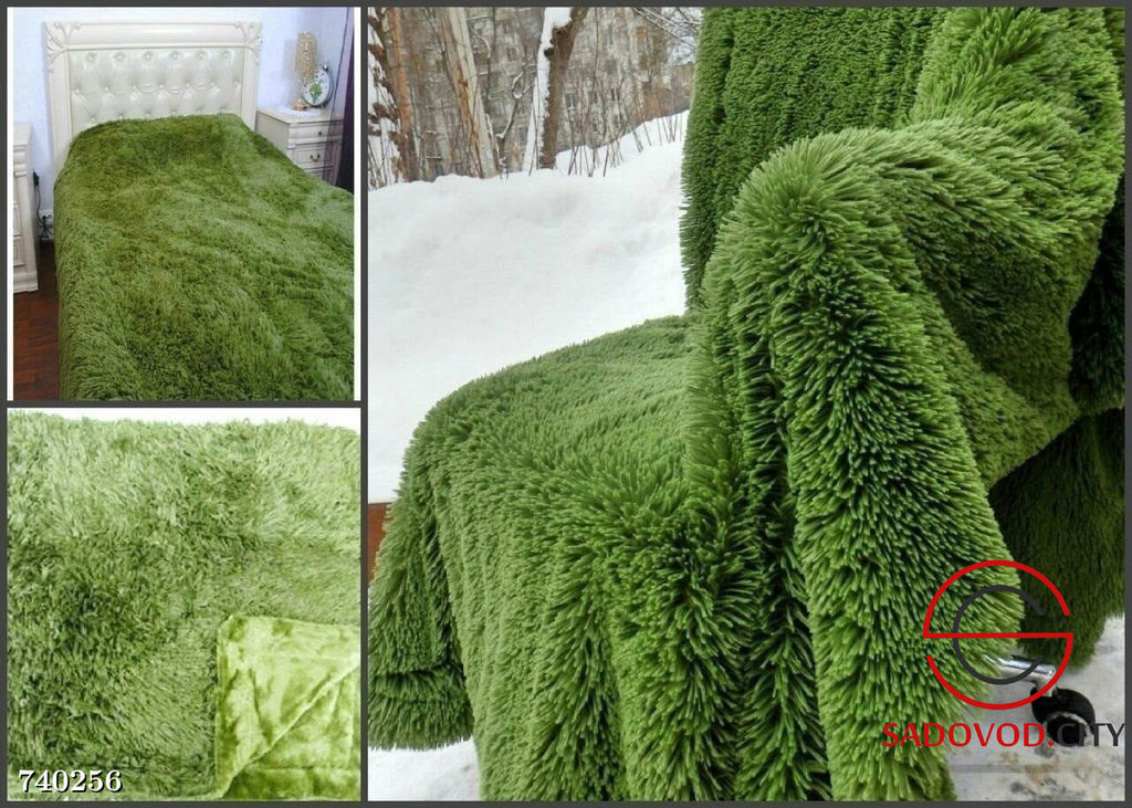 Плед пушистый на кровать