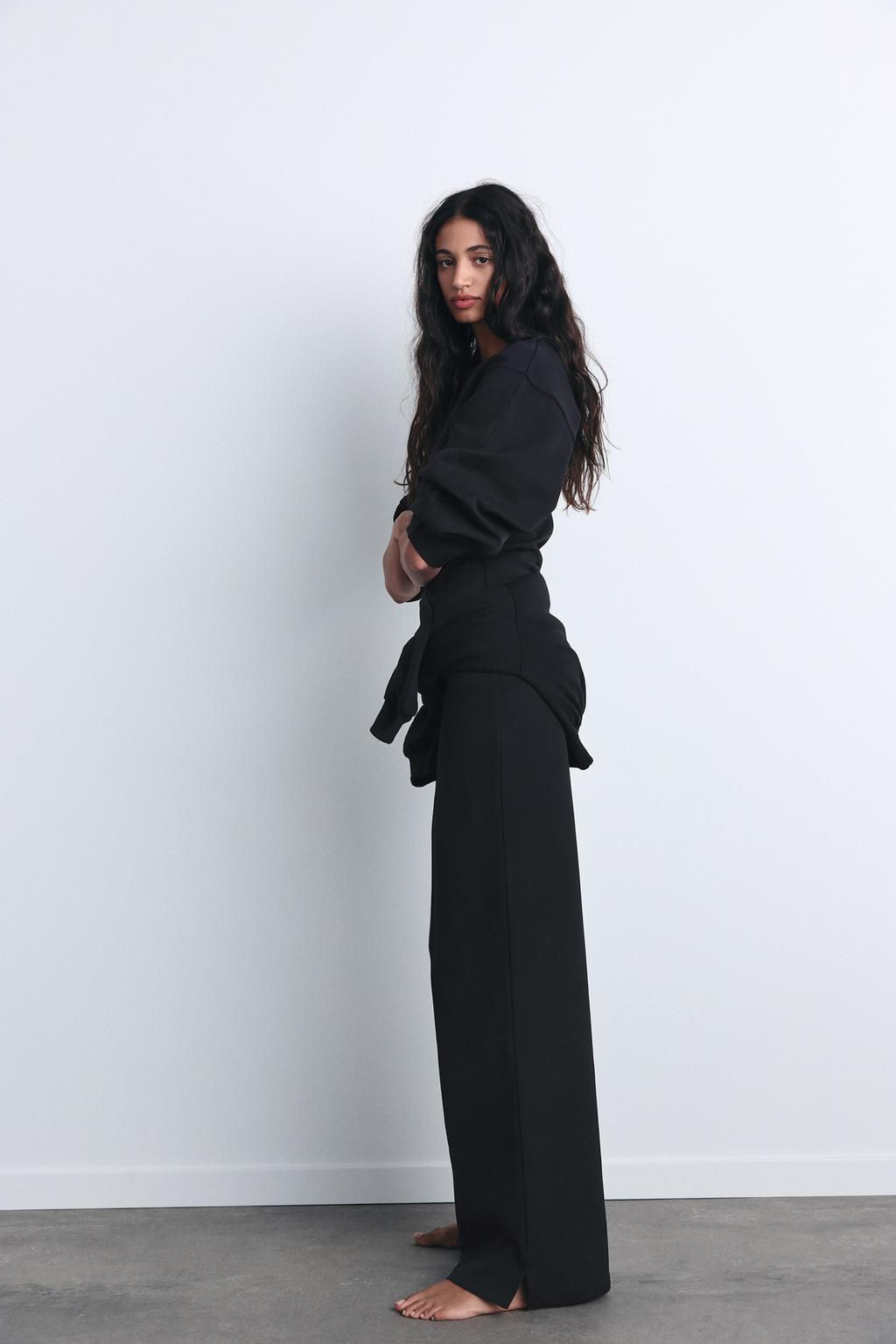 INTERLOCK KNIT TROUSERS WITH VENTS - Zara фото 3