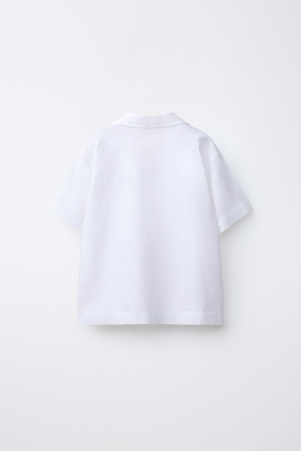 CAMISA BOWLING CON LINO Y ALGOD?N / Blanco - Zara фото 2