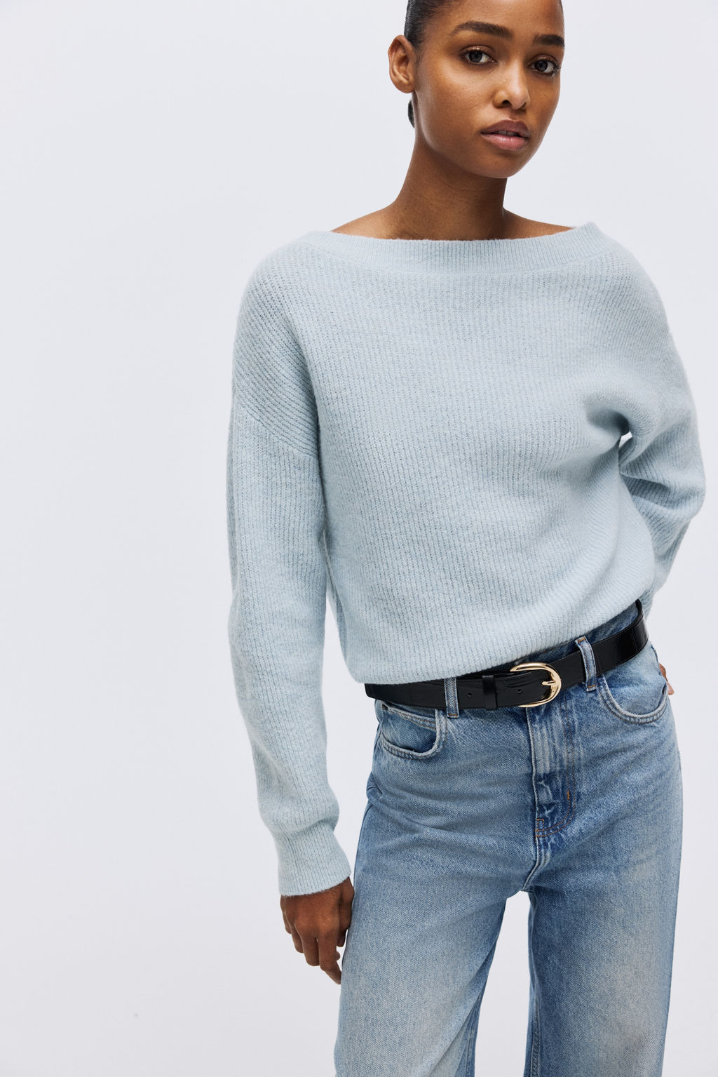 Jersey oversize con escote barco - H&m фото 5