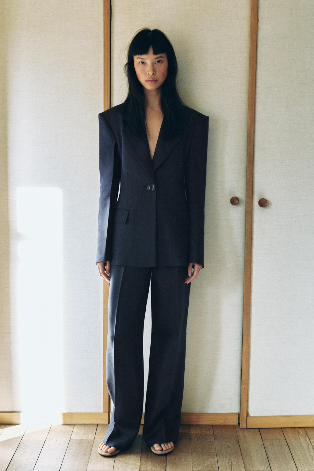 PANTAL?N ESPIGA 100% LINO / ?ndigo - Zara фото 4