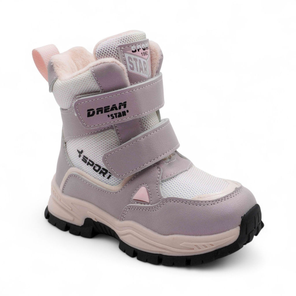 Ботинки мембранные на меху В6675-15 светло фиолетовые