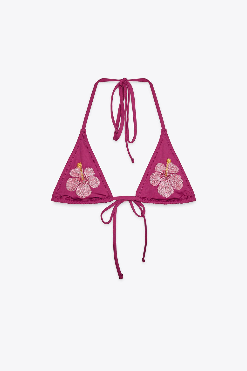 BEADED FLORAL BIKINI TOP - Zara фото 9