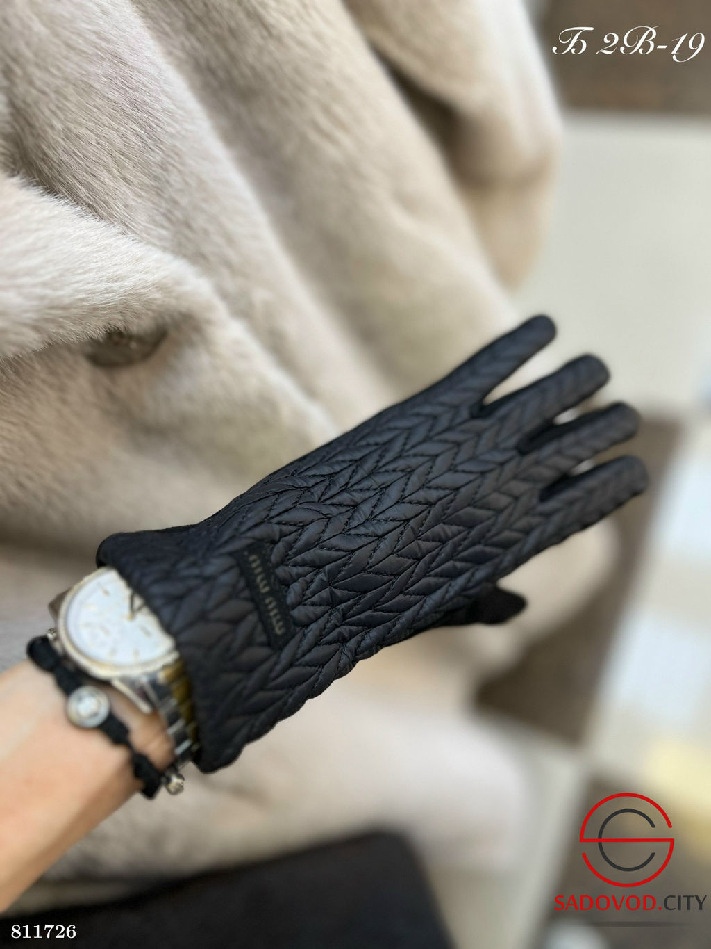 Перчатки из эко.кожи женские