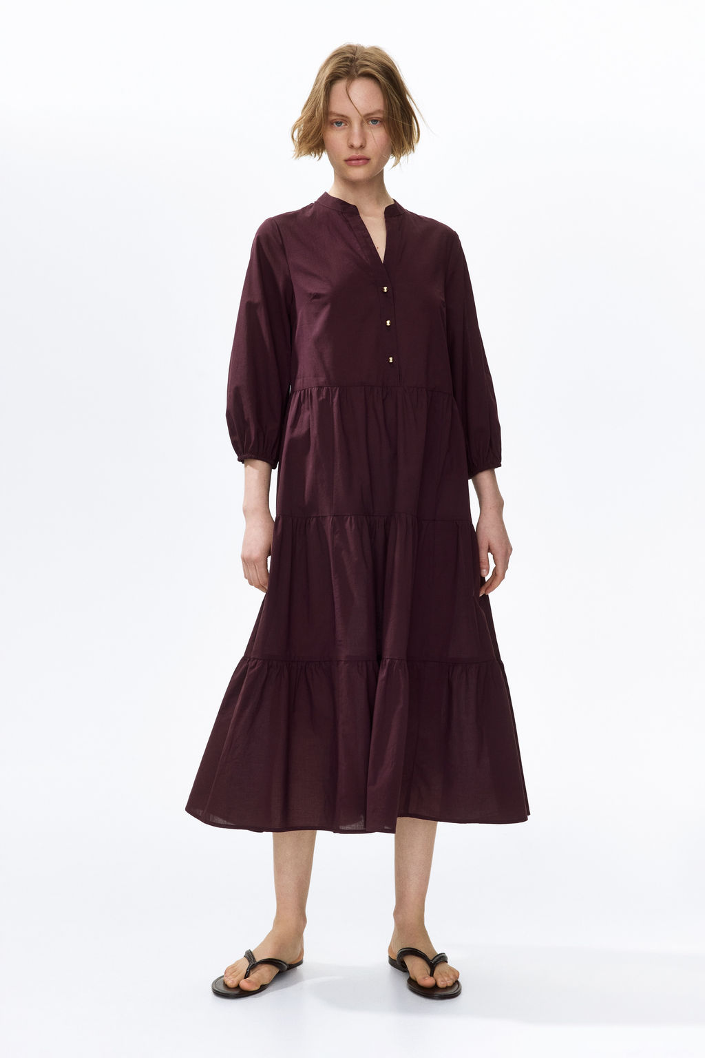 Vestido escalonado de corte midi - H&m фото 6