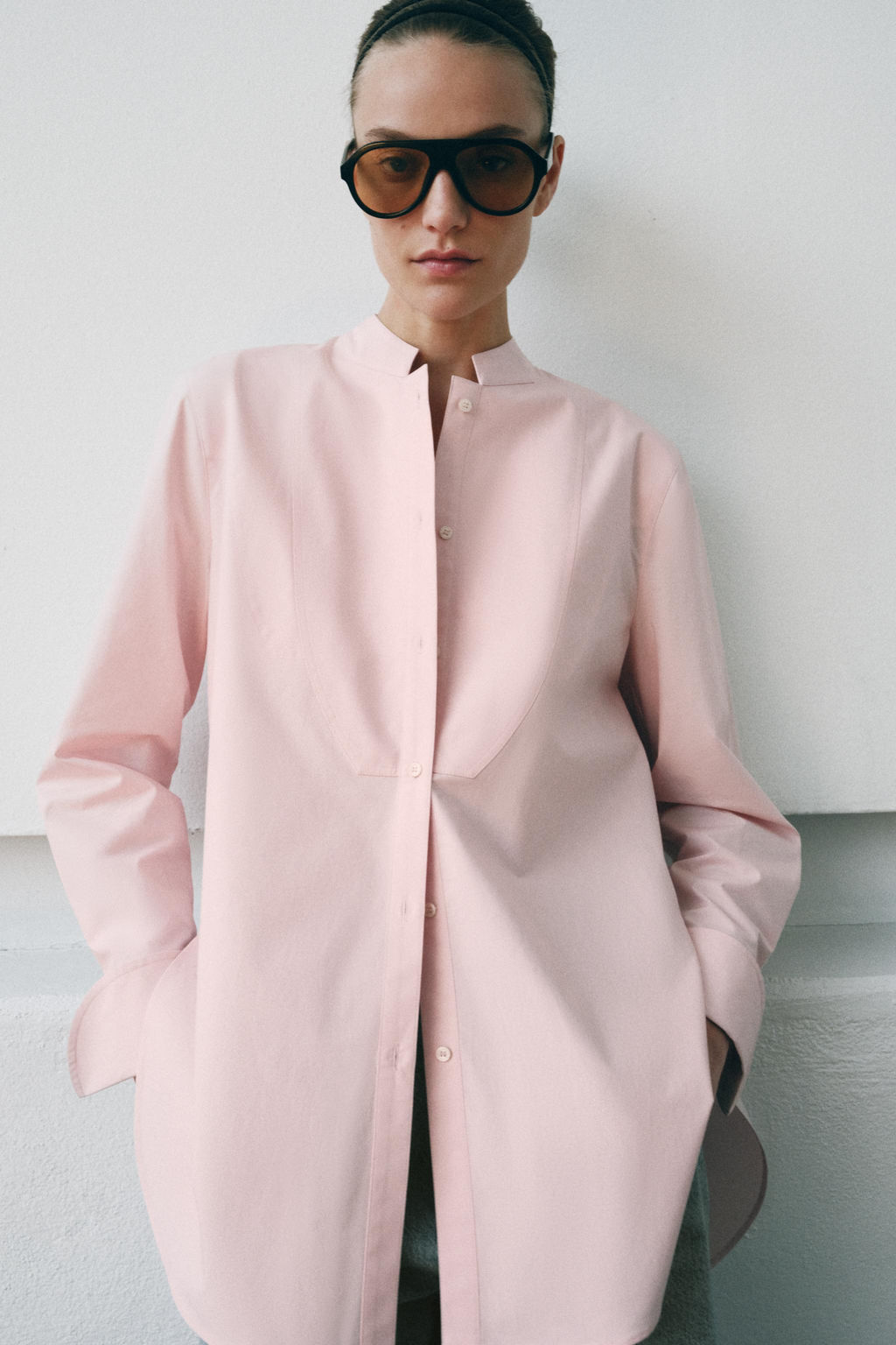 ASYMMETRIC POPLIN SHIRT ZW COLLECTION - Zara фото 10