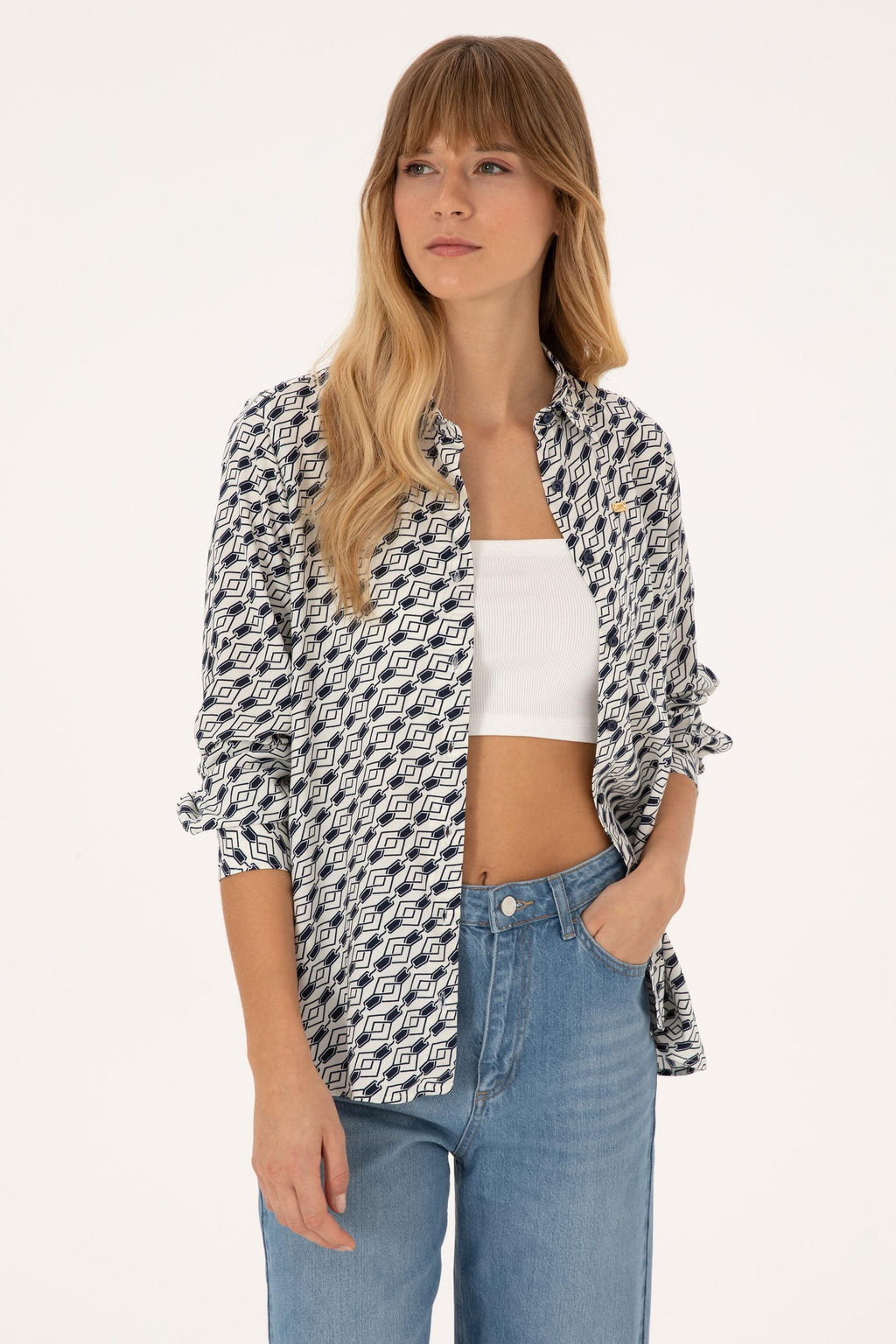 Kad_n Lacivert Uzun Kollu G_mlek