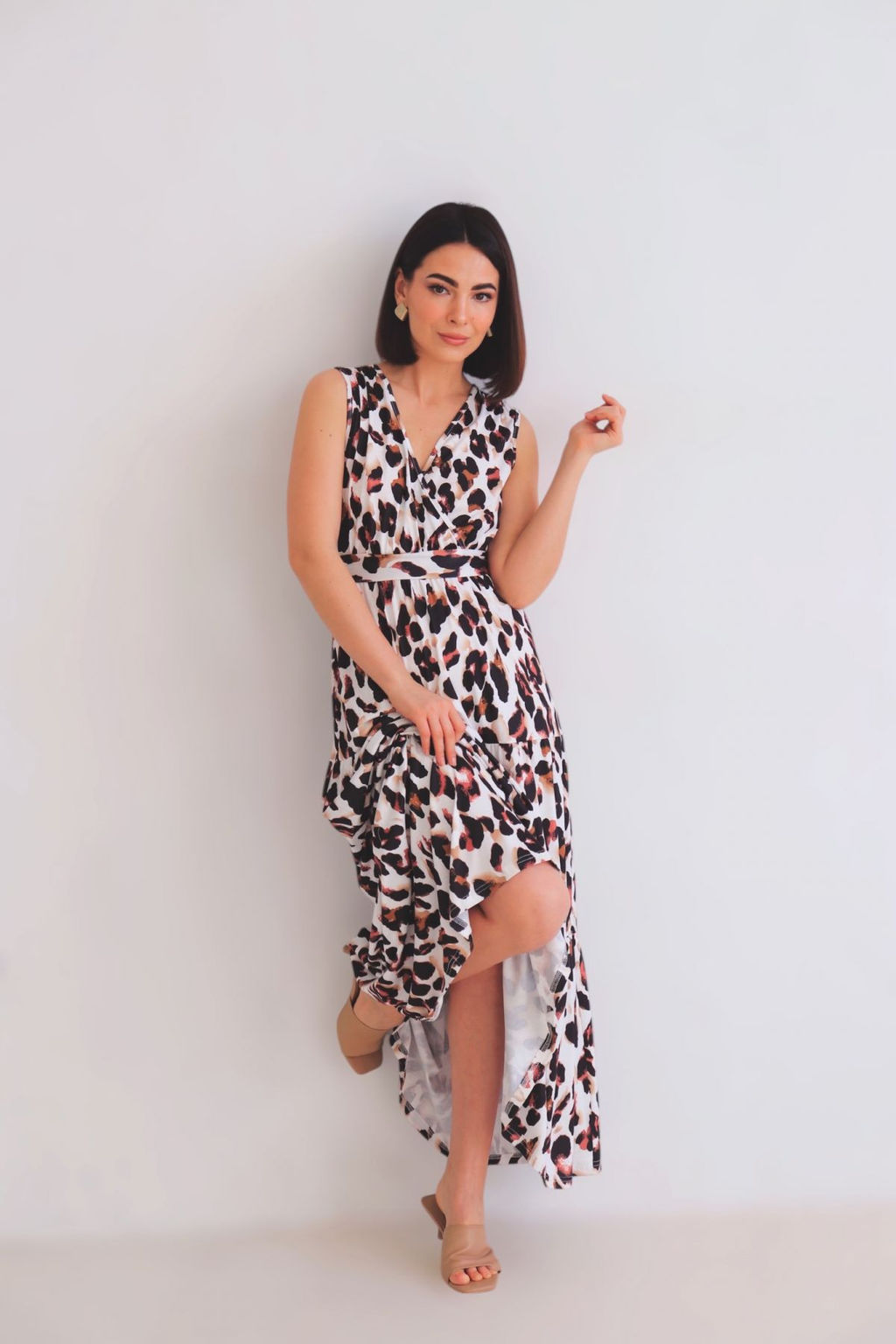 Martichelli Платье с анималистичным принтом фото 8