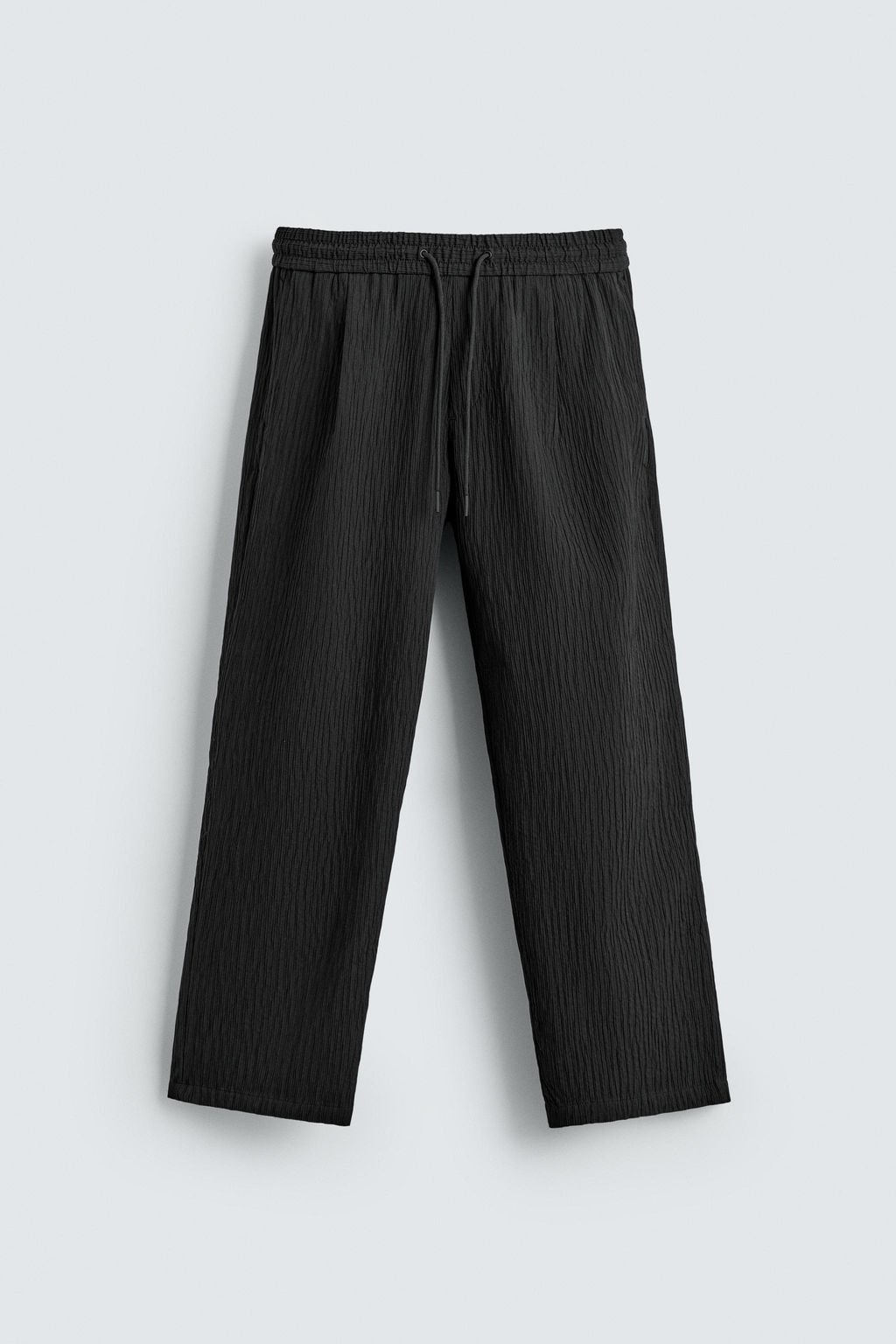 PANTAL?N RELAXED FIT EFECTO RELIEVE / Negro - Zara фото 7