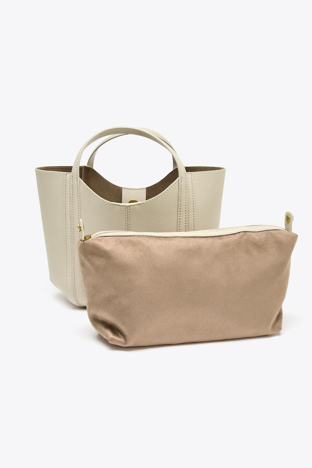 MINI CITY BAG WITH TOPSTITCHING - Zara фото 5