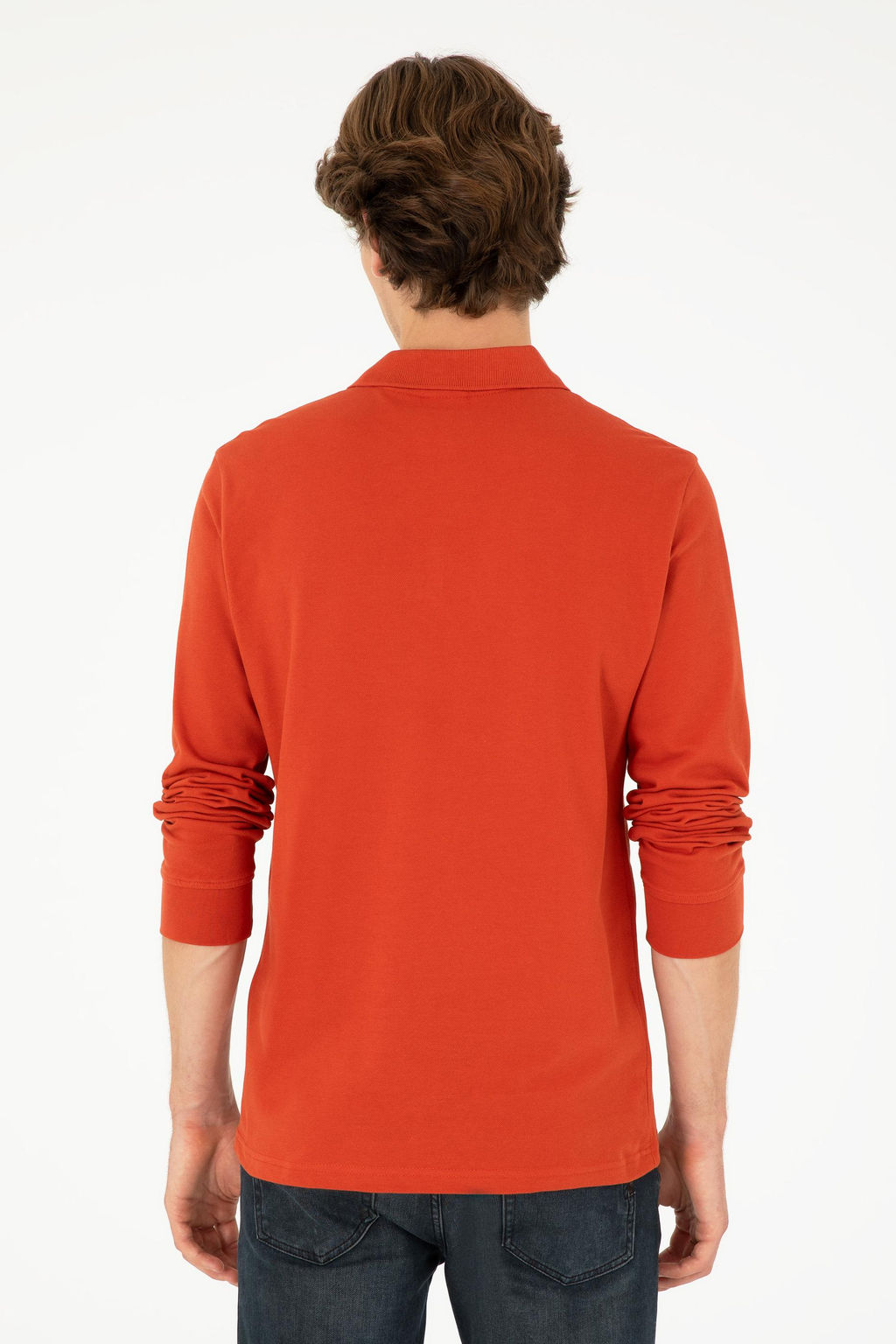 Erkek Kiremit Basic Sweatshirt