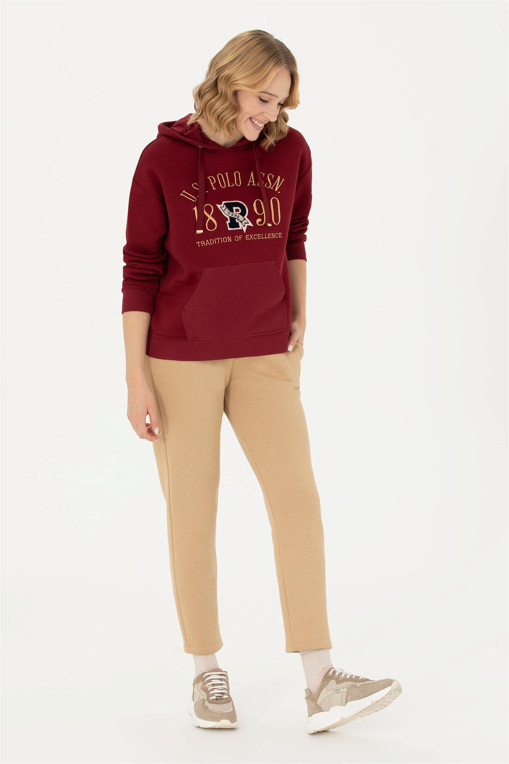 Женские спортивные штаны песочного цвета Неожиданная скидка в корзине - U.s. polo assn фото 4
