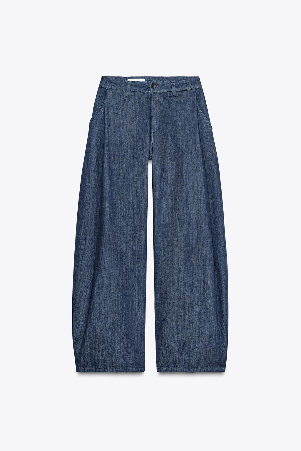 DENIM TROUSERS WITH DARTS - Zara фото 5