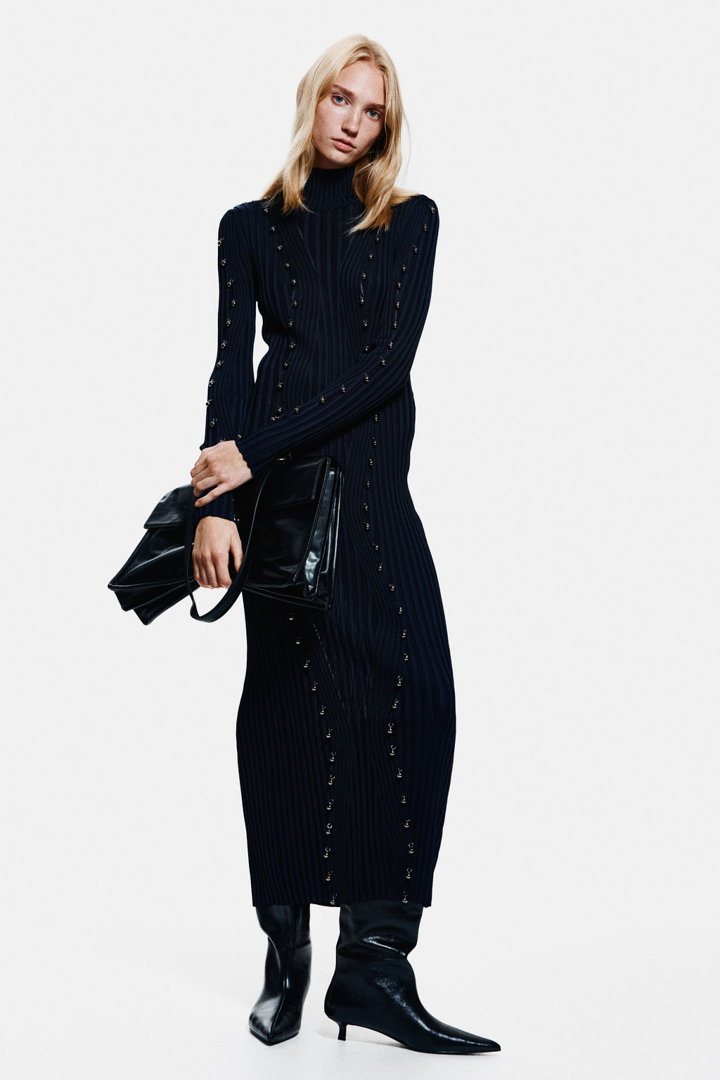 Vestido en punto de canal? con cuentas - H&m фото 2