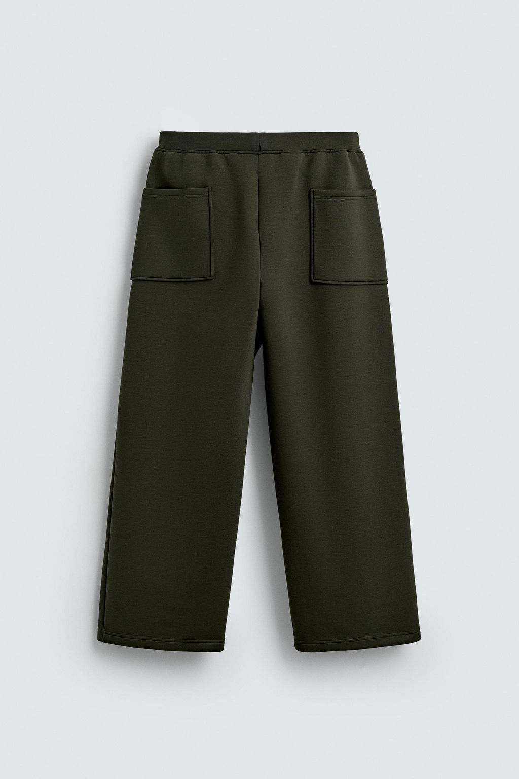 WIDE-LEG NEOPRENE EFFECT TROUSERS - Zara фото 7