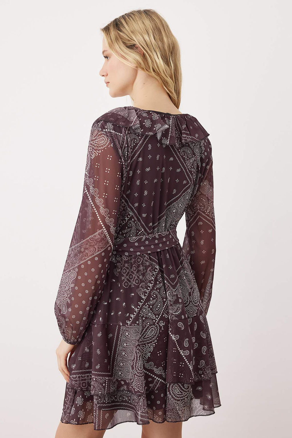 Cok Renkli Boho/Boho Chic Bask?l? F?rf?r Detayl? Mini Tul Esnek Orme Elbise TWOAW26EL00251 - Trendyolmilla фото 4