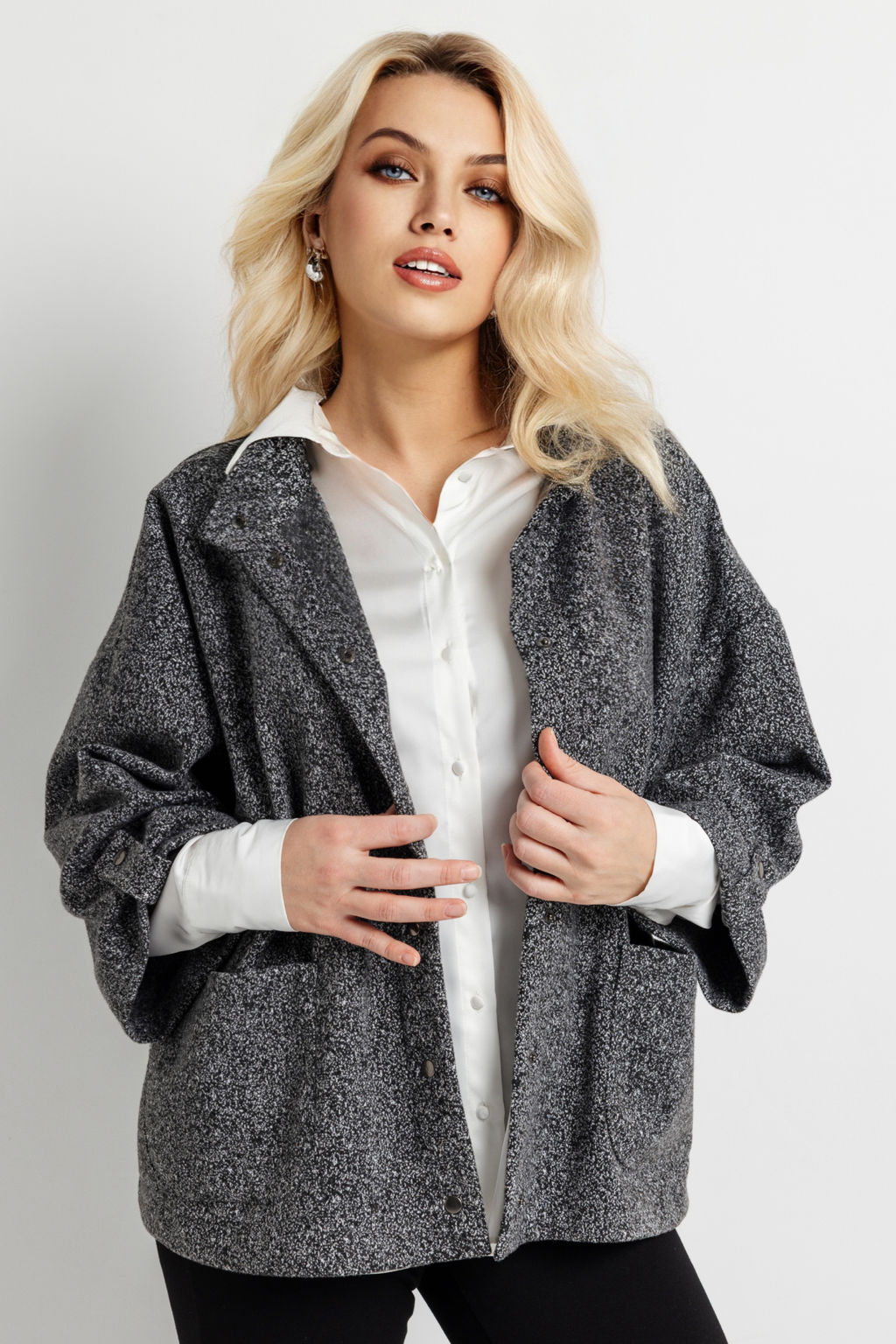 Жакет женский 4498/01/Серый, белый - Rise фото 2