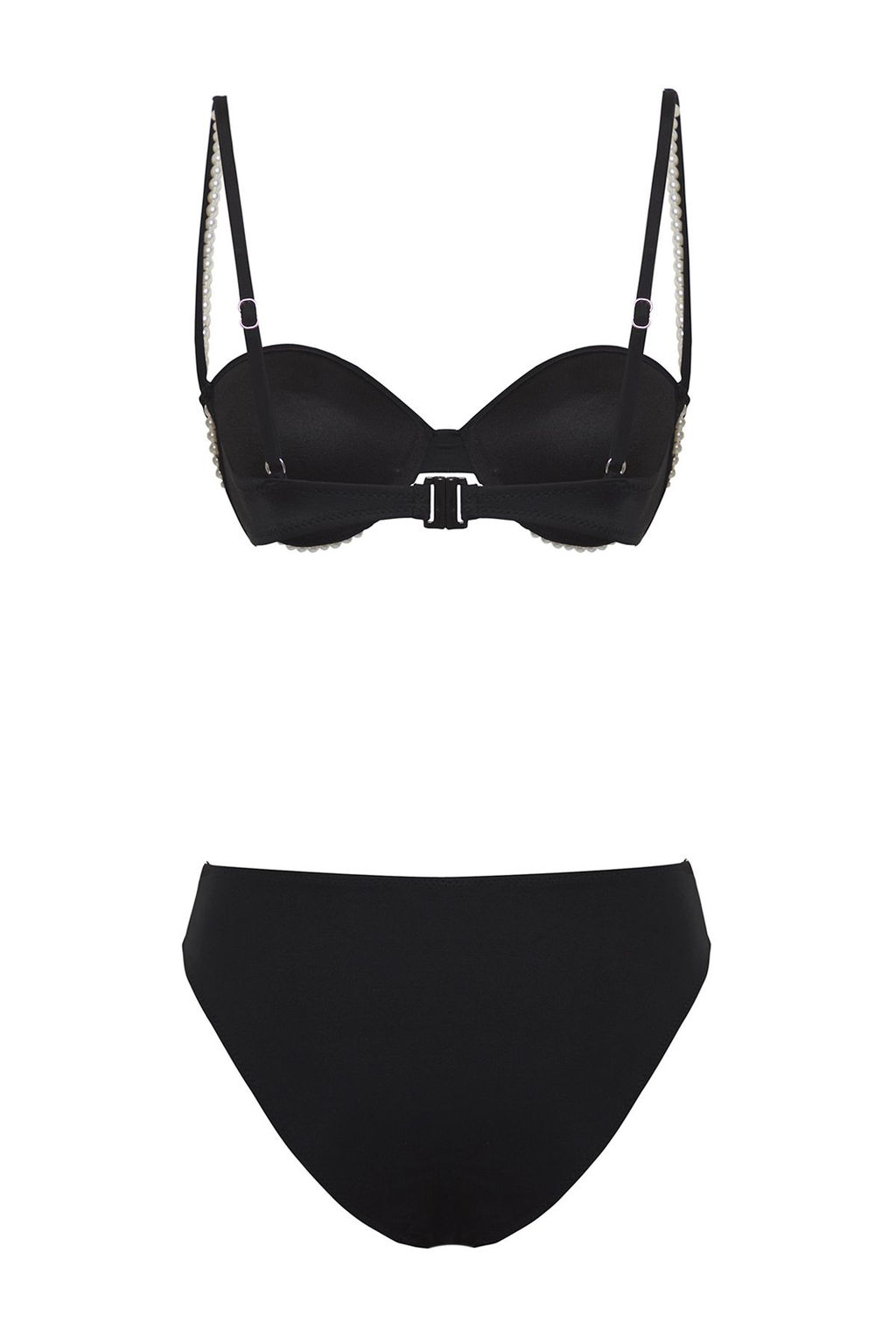 TRENDYOLMILLA Siyah Balconette Inci Aksesuarl? Regular Bikini Tak?m? TBESS25BT00058  фото 6