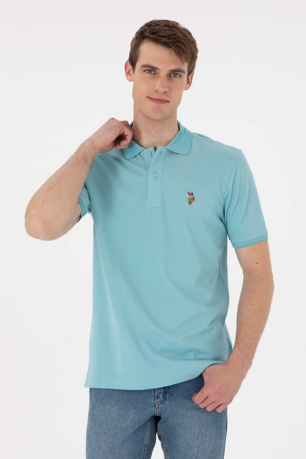 Мужская мятная базовая футболка Неожиданная скидка в корзине