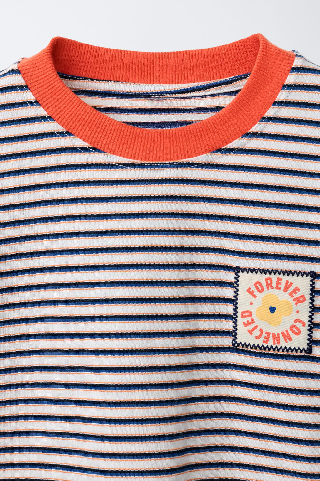 STRIPED T-SHIRT WITH LABEL - Zara фото 9