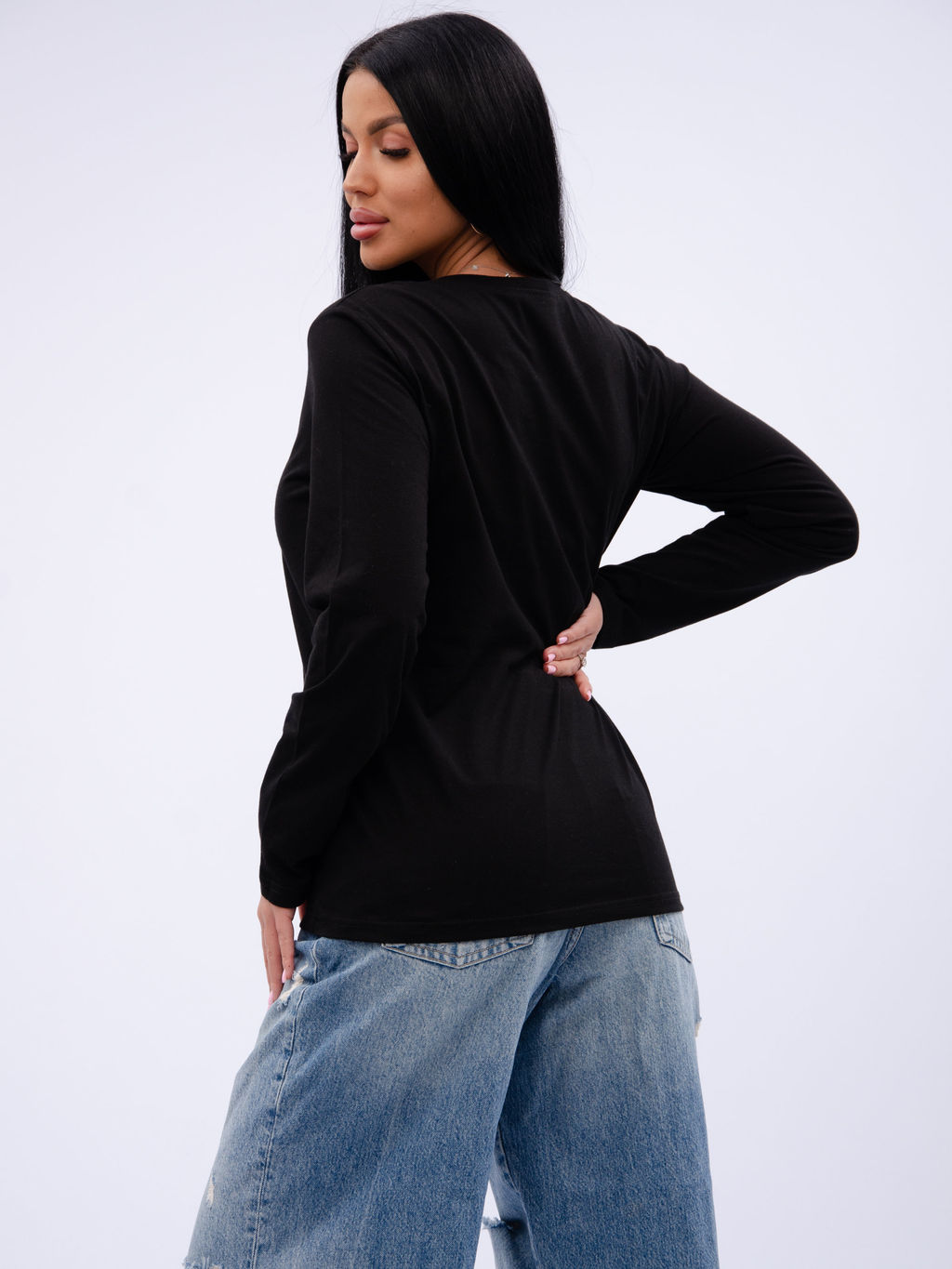 Лонгслив малина Каприз из хлопка  фото 30