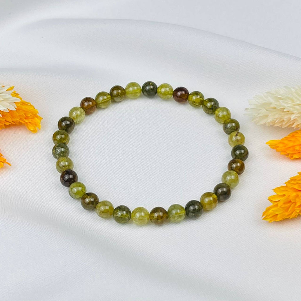 Браслет из Гроссуляра "Гранат" 17 см