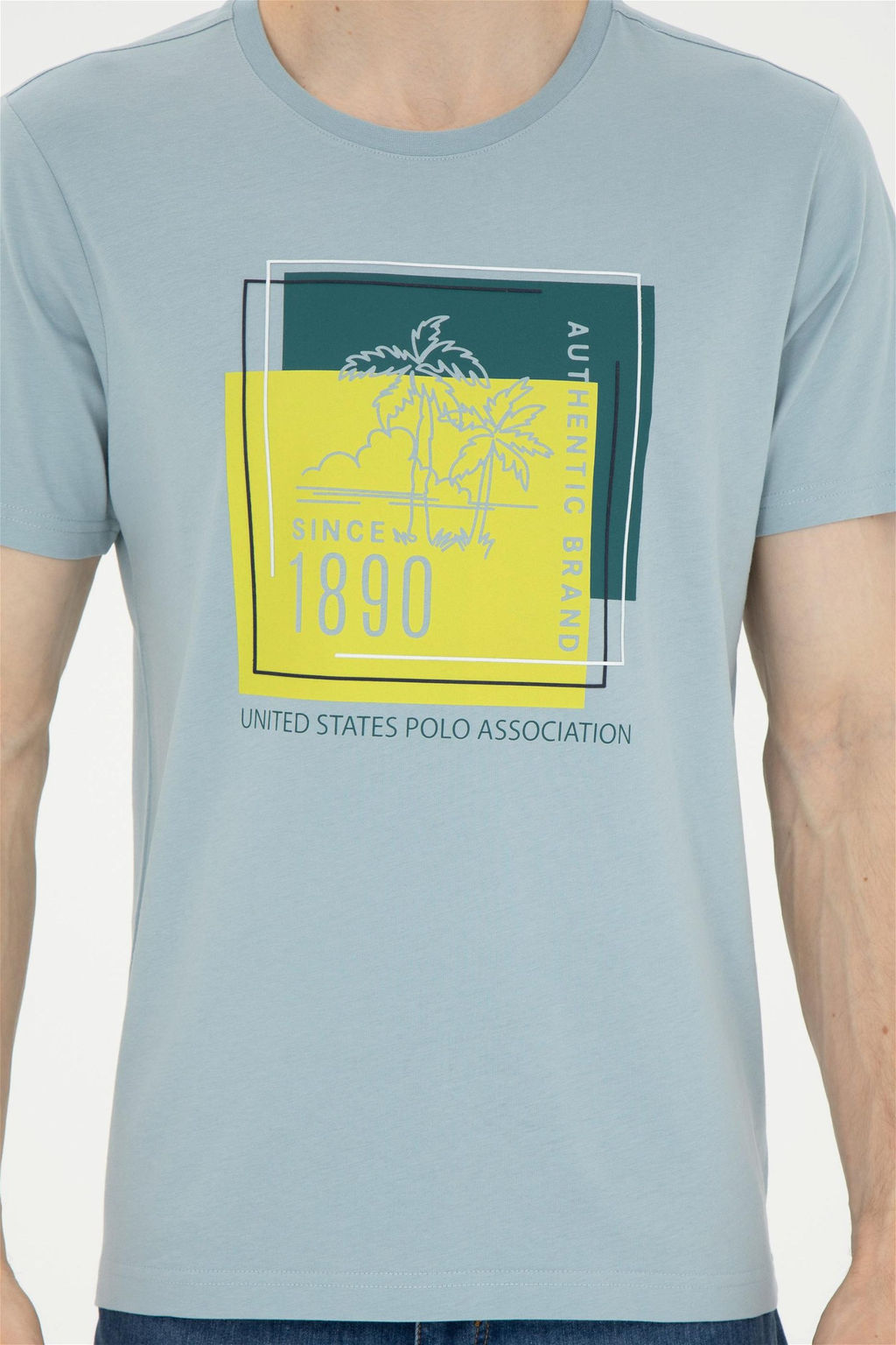 Мужская футболка водно-зеленого цвета - U.s. polo assn фото 6