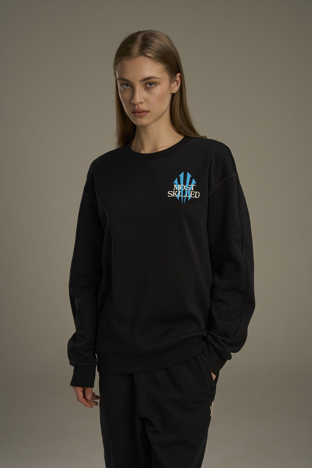 Свитшот утепленный Черный