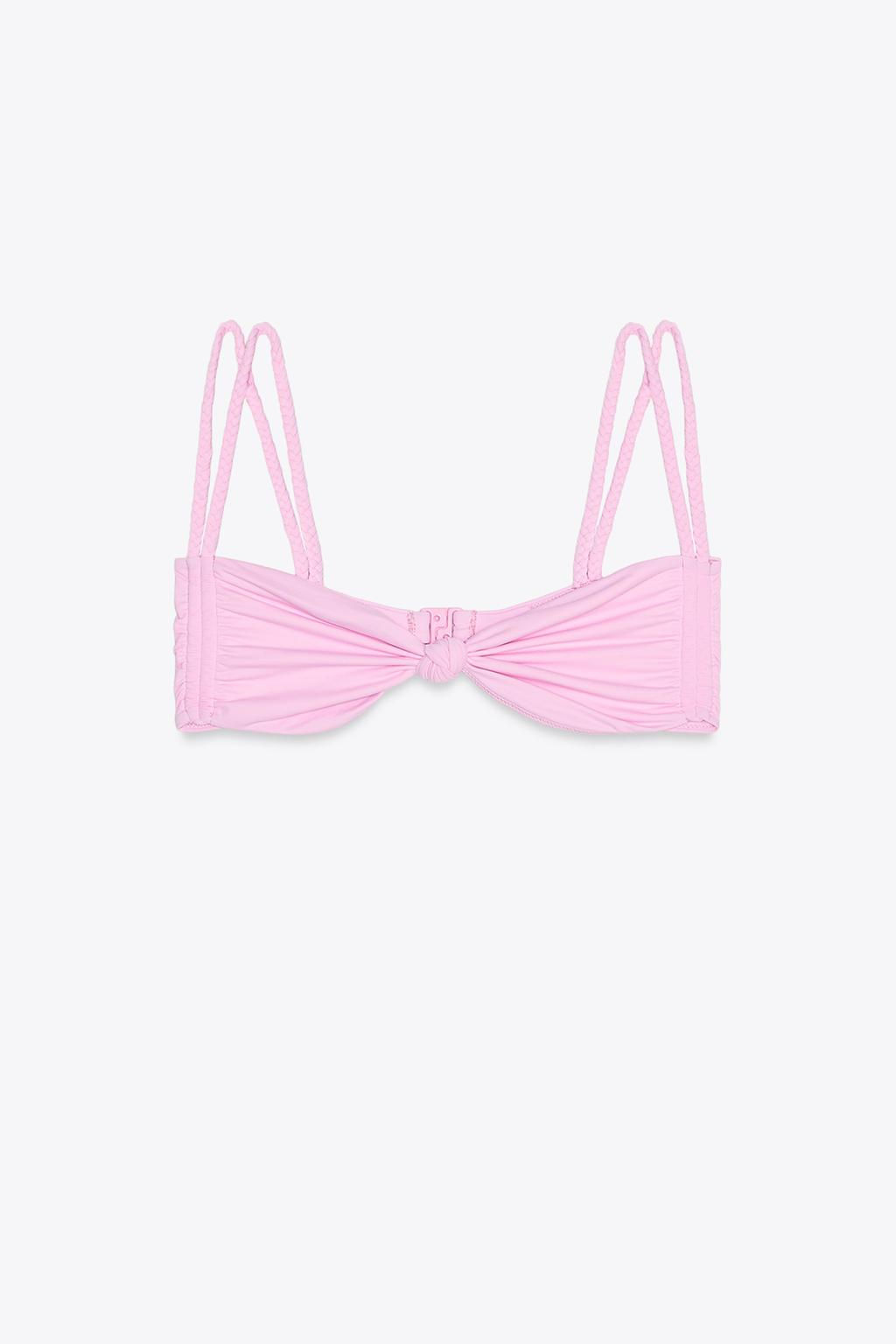 DOUBLE BRAID STRAP BIKINI TOP - Zara фото 5