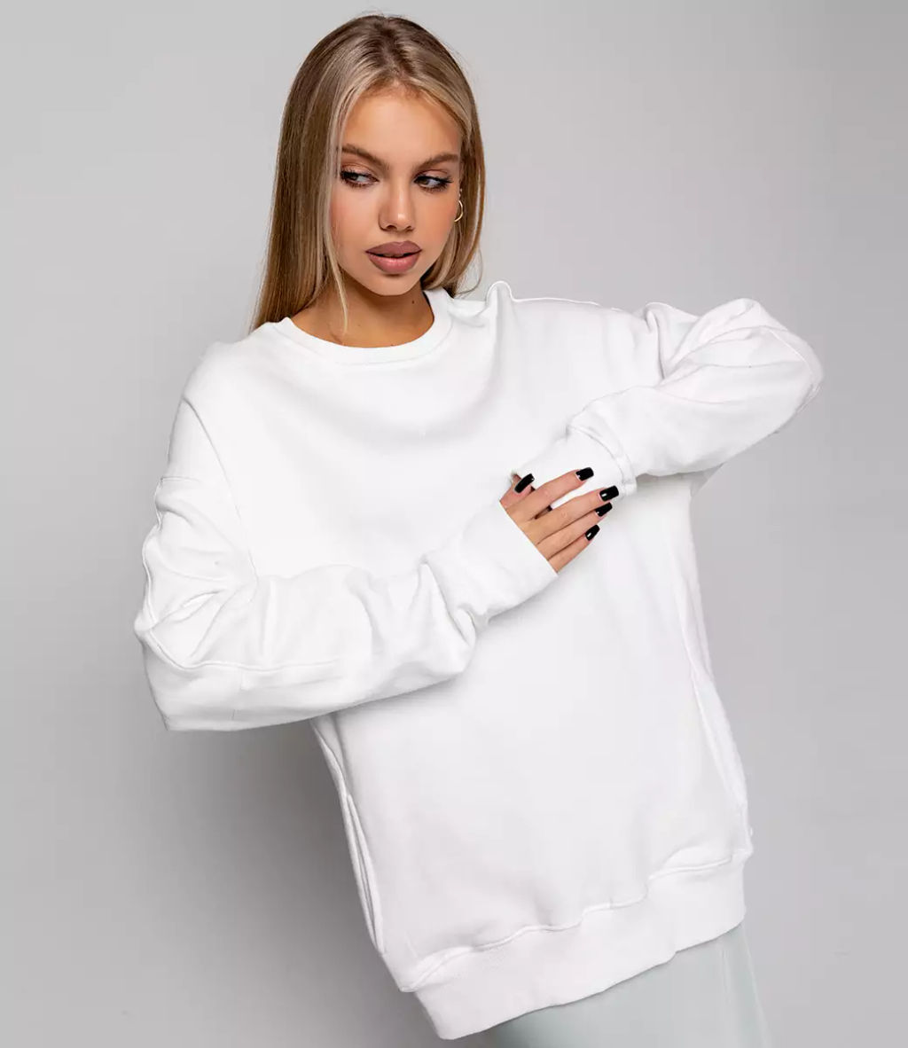 Свитшот #ОКТ1657, белый