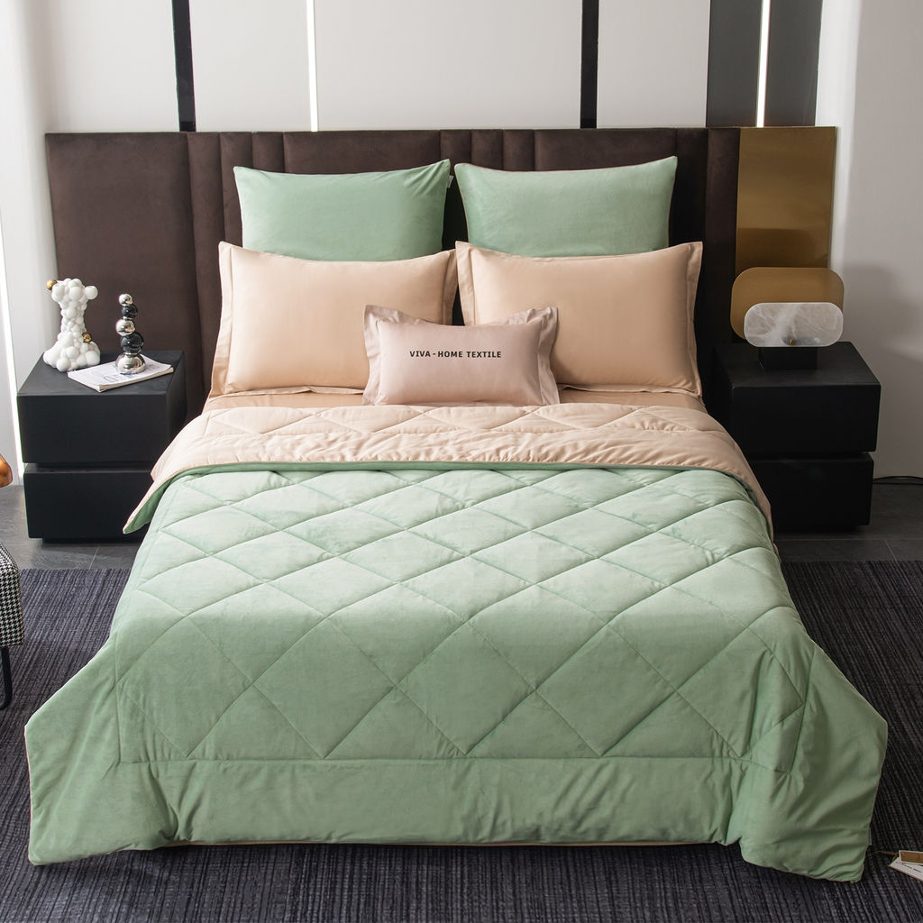 Комплект постельного белья на резинке Сатин Velvet Premium с Одеялом VPR012 180*200*25;160*200*25;140*200*25 Евро 4 Наволочки