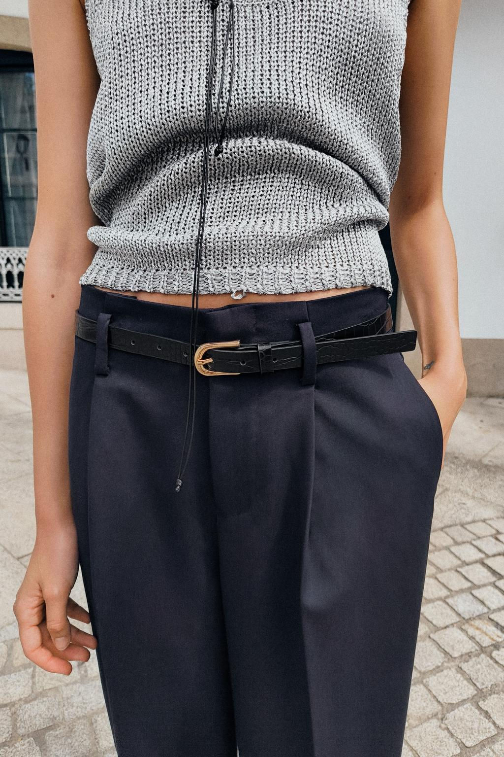 DARTED TROUSERS WITH BELT - Zara фото 2
