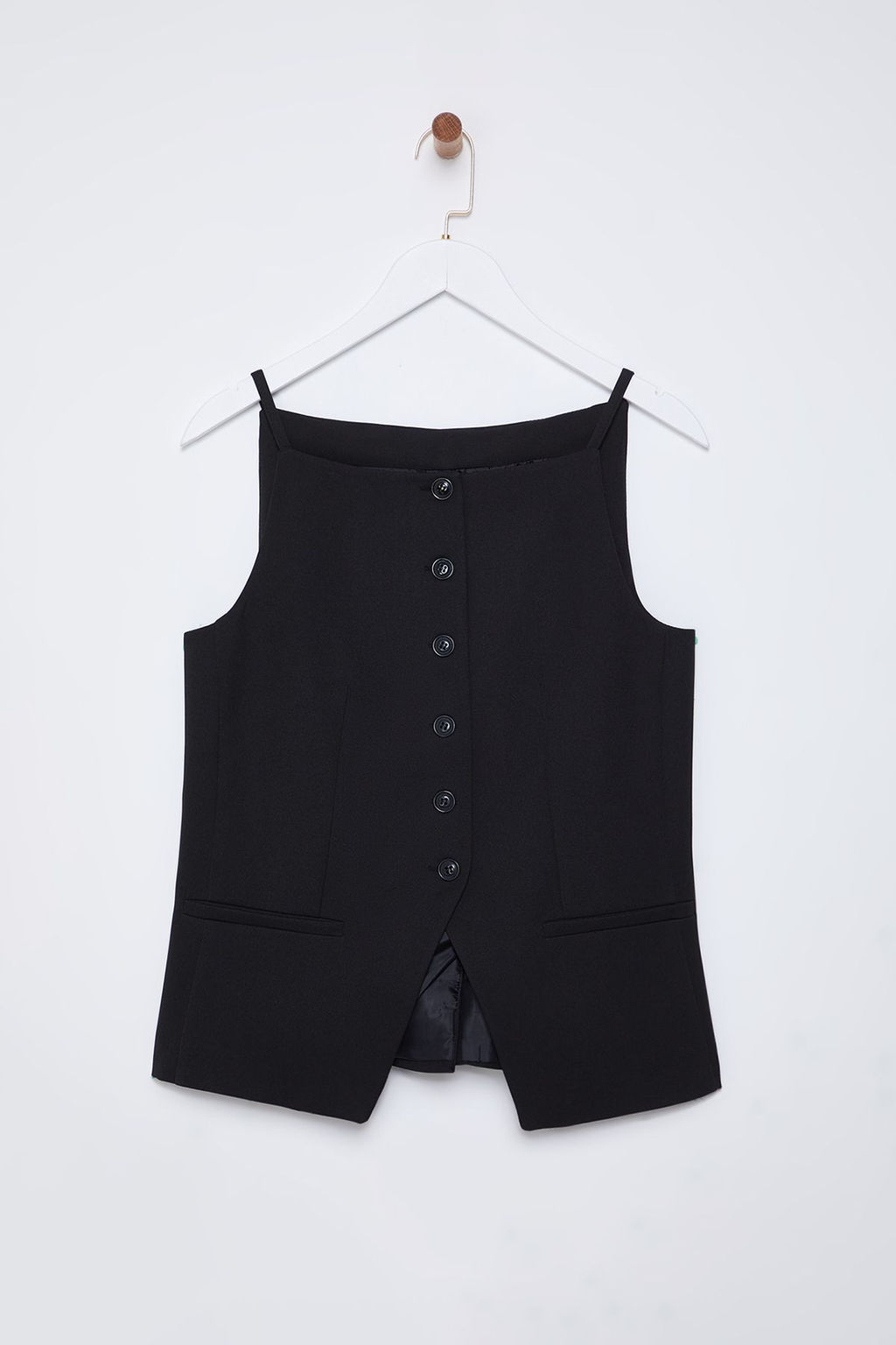 TRENDYOLMILLA Bej Regular Boy Ask?l? Fitted Dokuma Yelek TWOSS25YE00010  фото 5