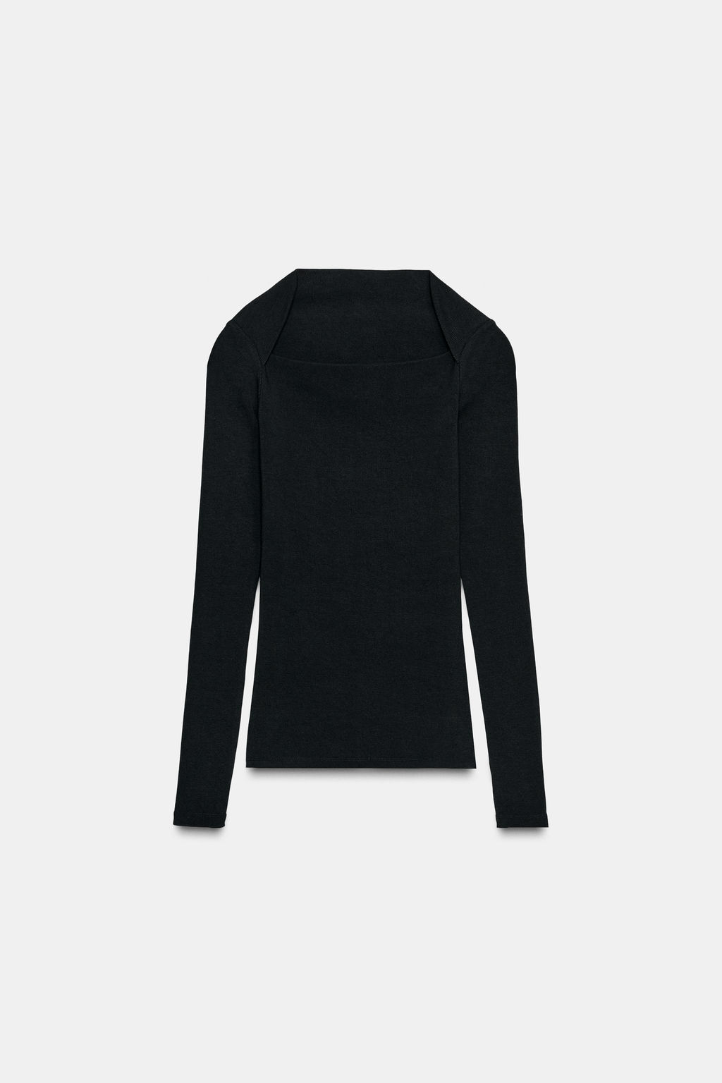 CAMISETA RIB MANGA LARGA / Negro - Zara фото 6