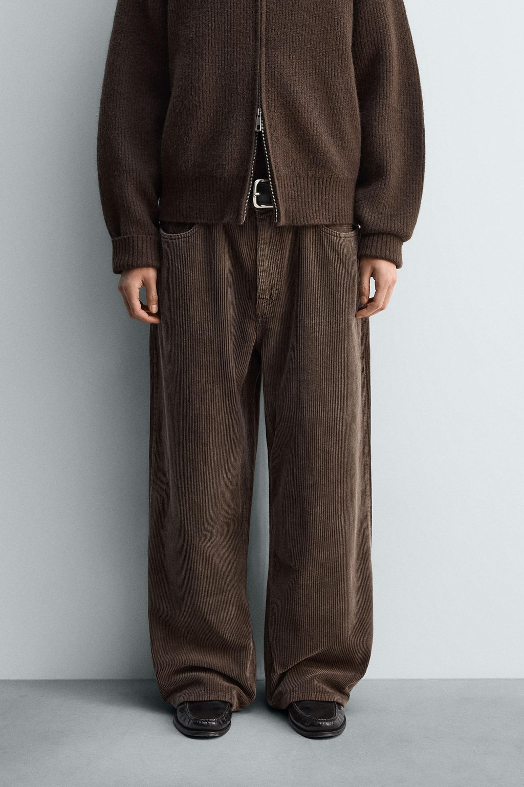 PANTAL?N RELAXED FIT PANA / Marr?n - Zara фото 2